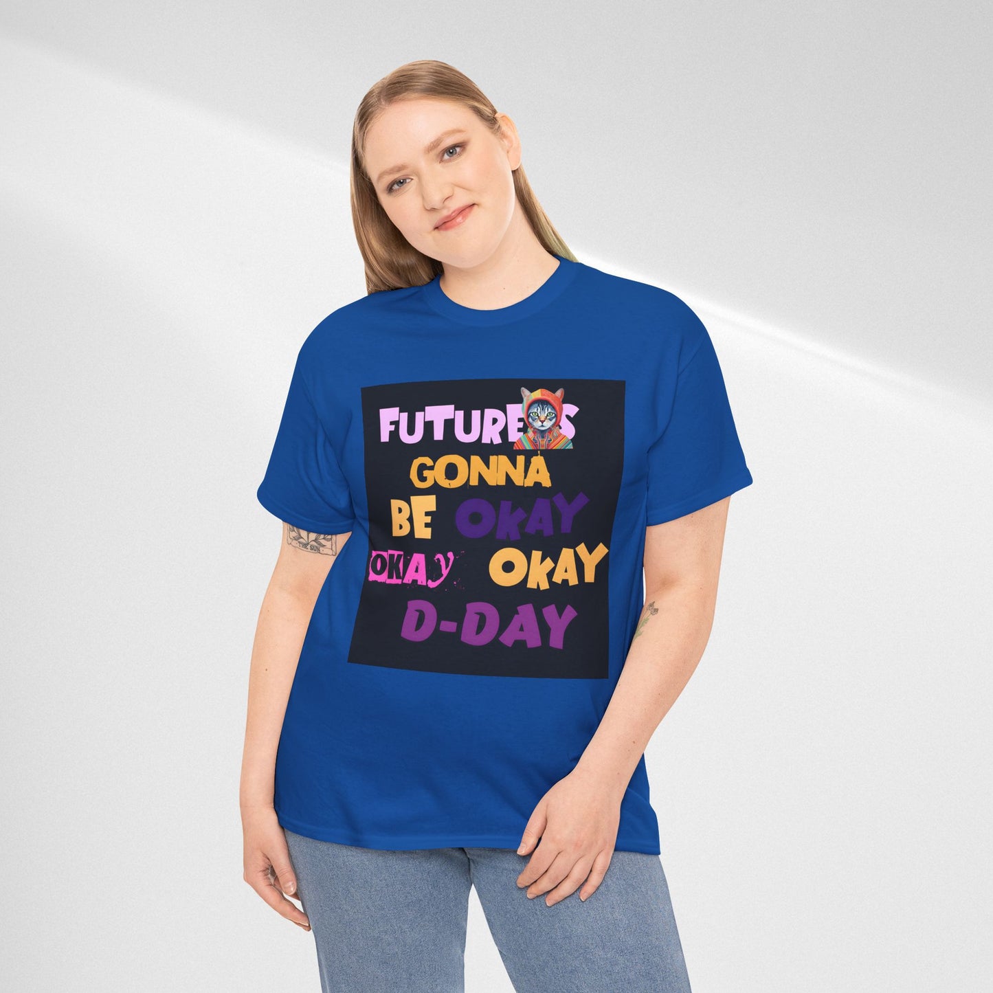 Future's Gonna Be Okay D-Day T-Shirt — Positive Retro Graphic Tee