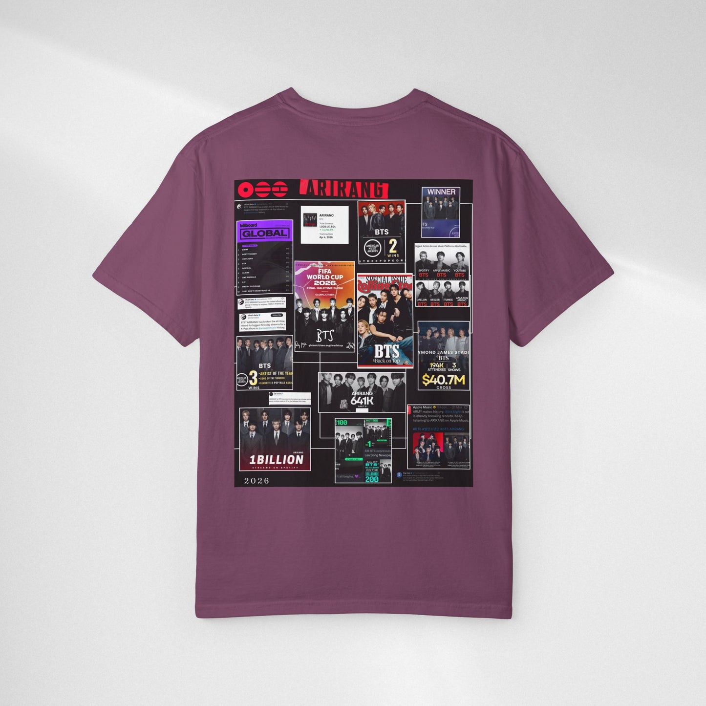 BTS  ARIRANG Collage Graphic T-Shirt — K-Pop Fan Tribute Tee