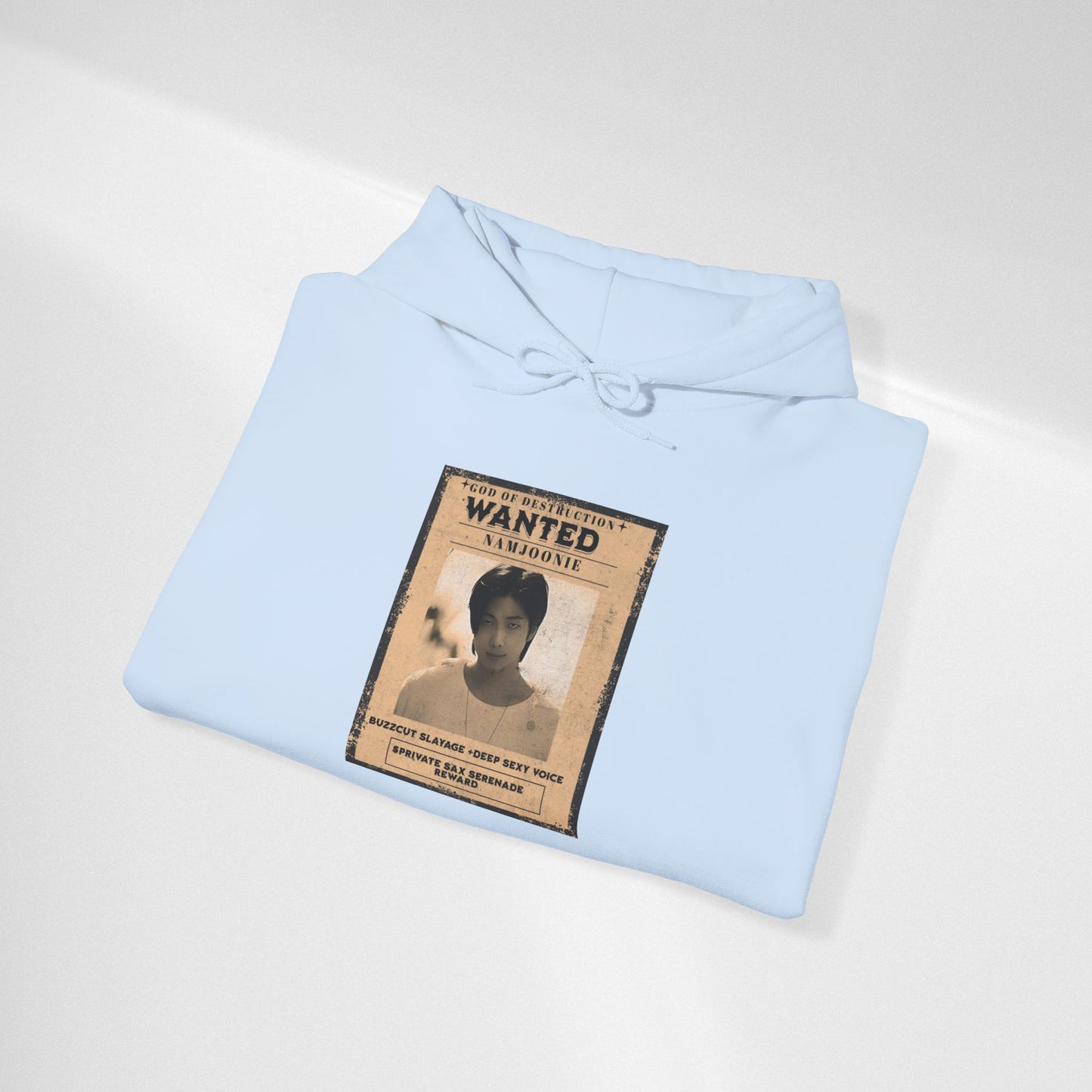 Hoodie - Vintage Namjoon 'WANTED' Poster Graphic Pullover