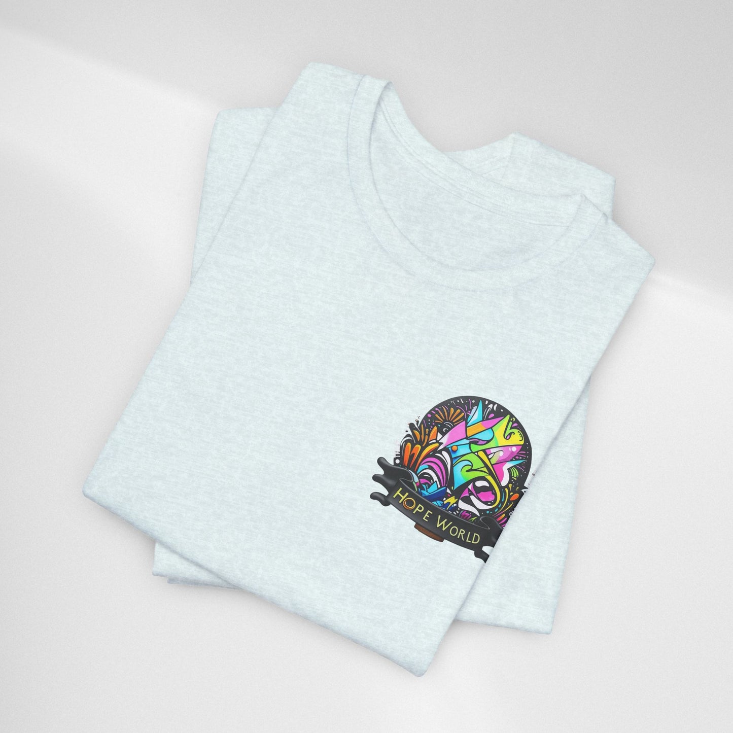 Hope World Graphic Tee — Colorful Graffiti BTS-Inspired Shirt