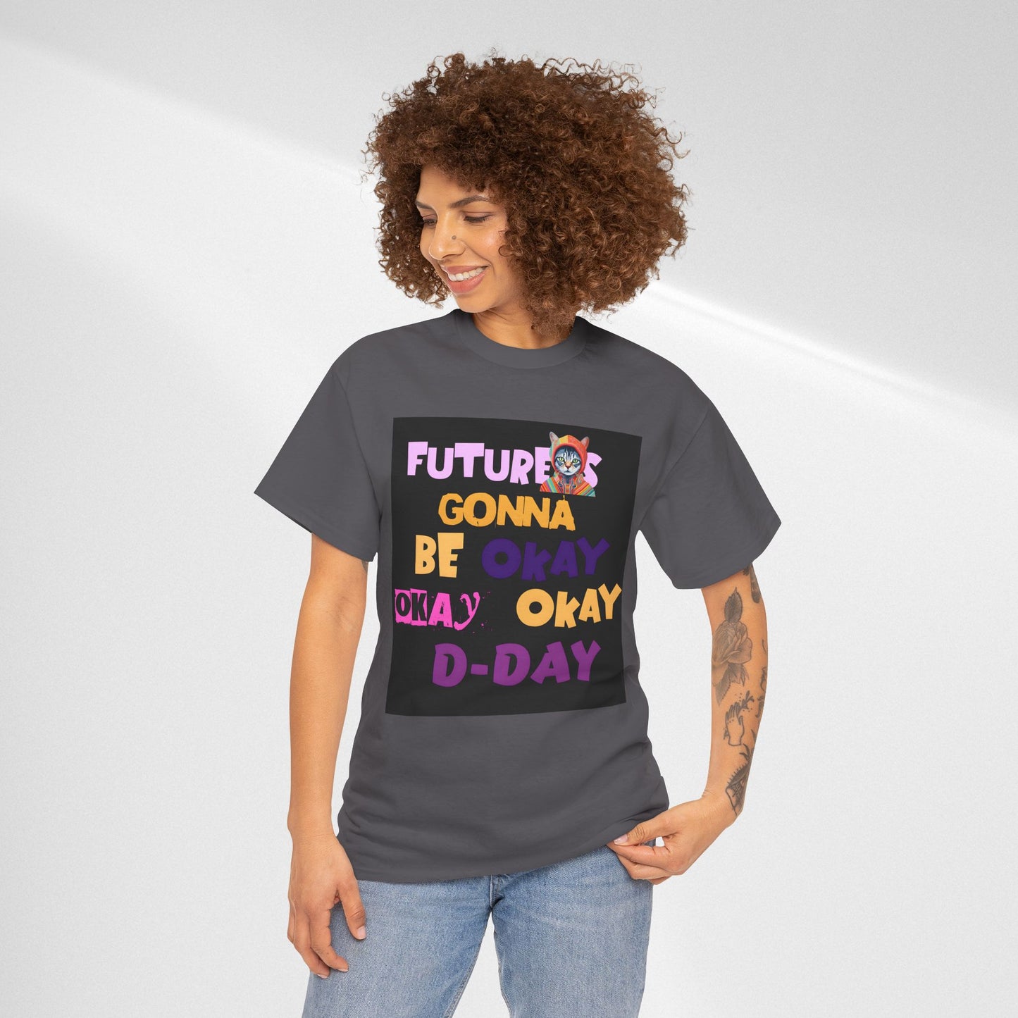 Future's Gonna Be Okay D-Day T-Shirt — Positive Retro Graphic Tee