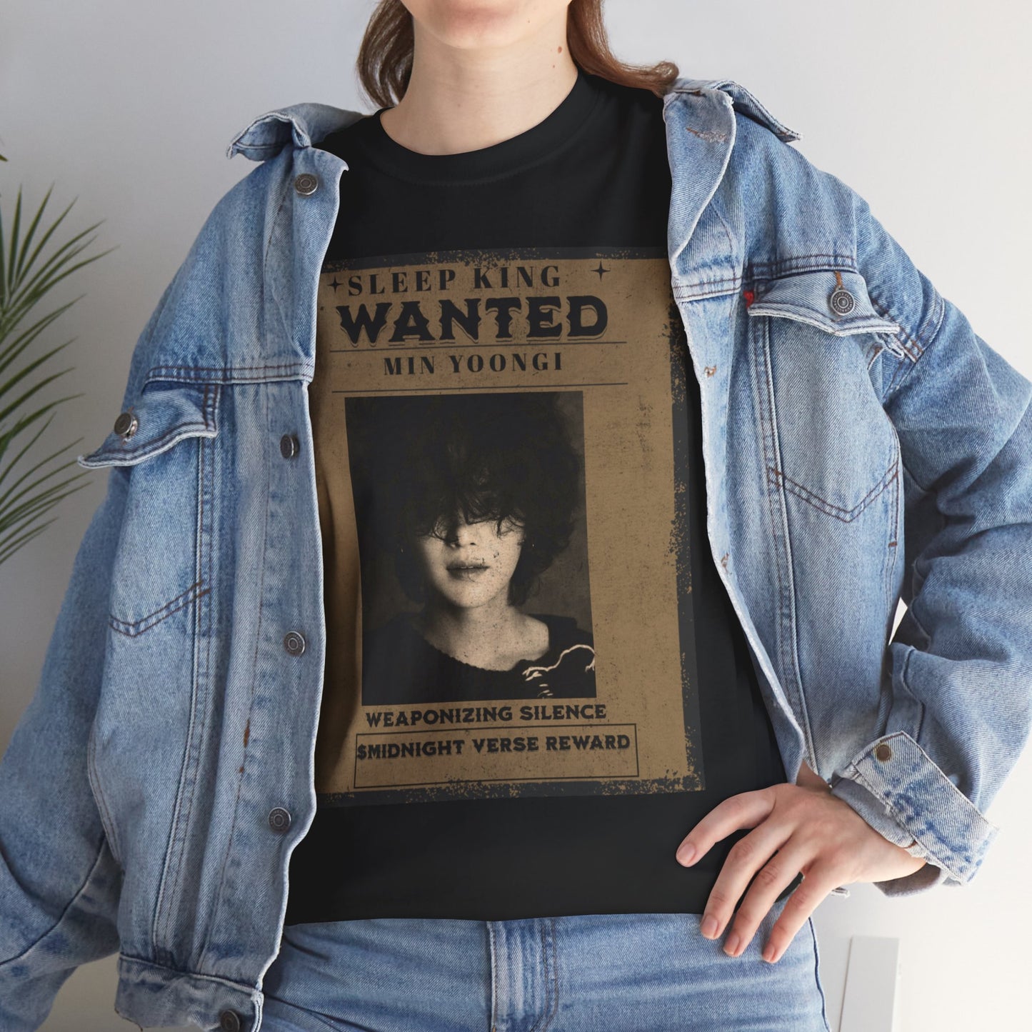 Suga Vintage “Sleeping Wanted” Retro Poster T-Shirt