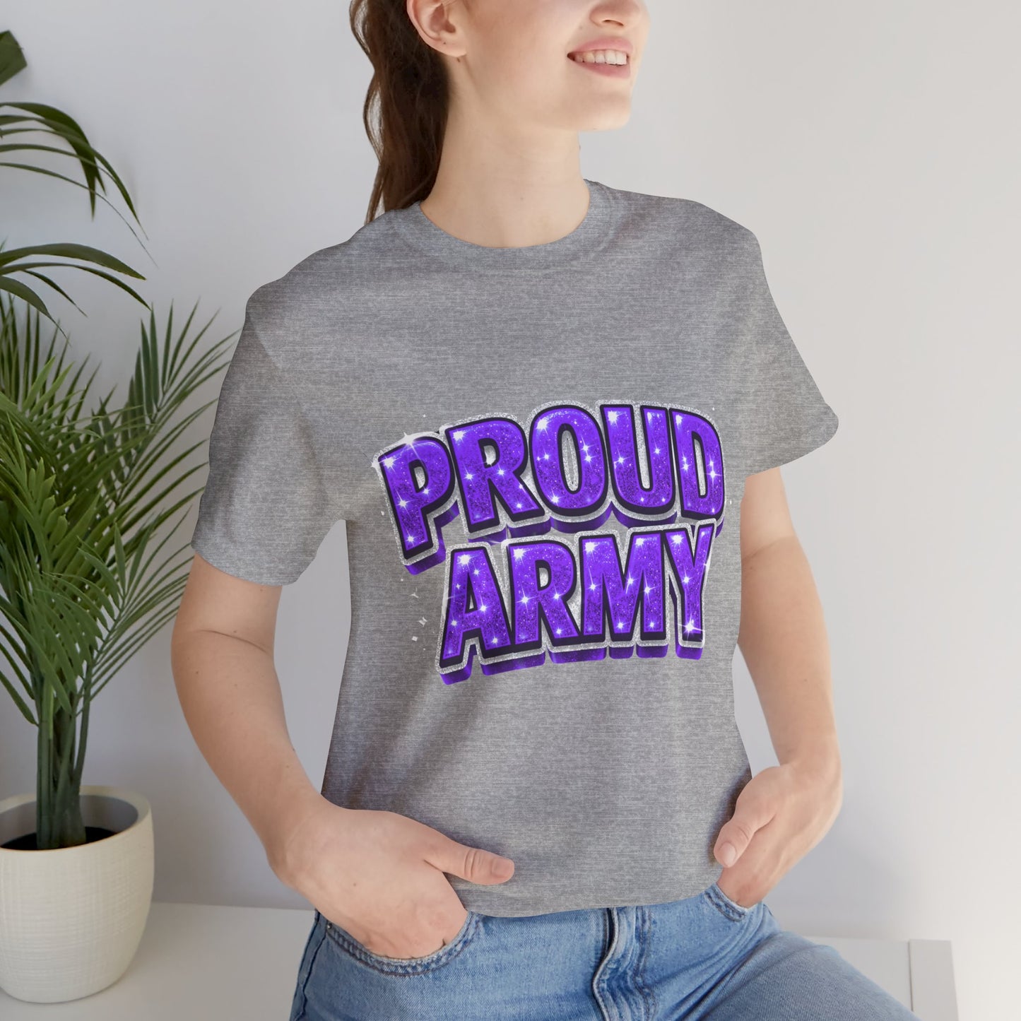 Proud Army T-Shirt — Bold Purple BTS Support Tee