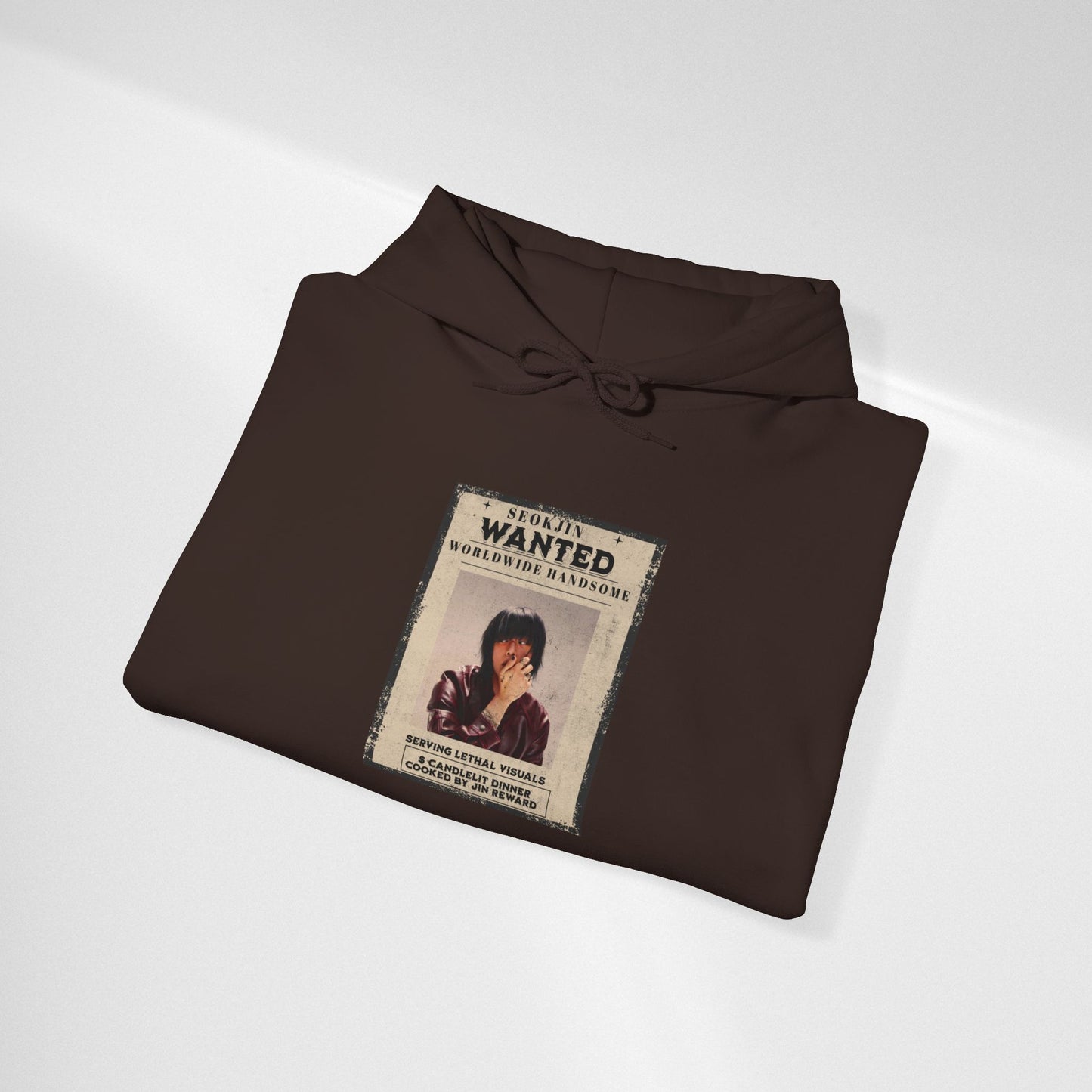 Jin Hoodie — "WANTED" Vintage Photo Poster Graphic Hoodie