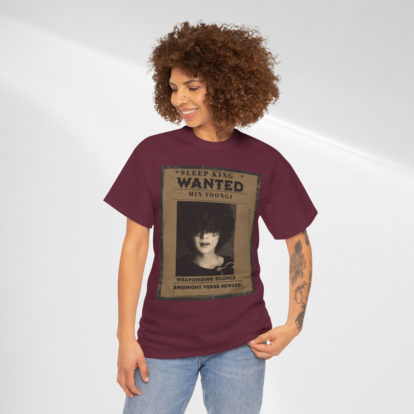 Suga Vintage “Sleeping Wanted” Retro Poster T-Shirt