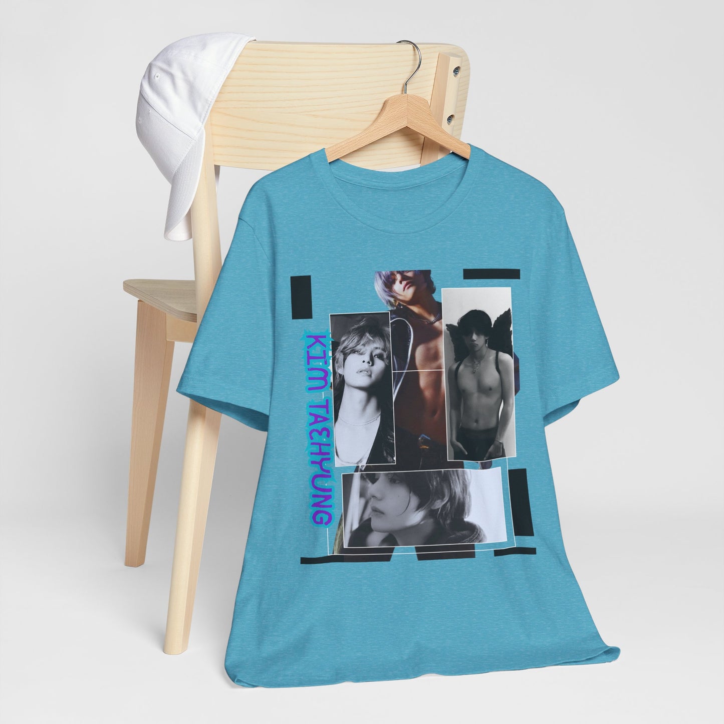 TAE Photo Collage Graphic Tee — Retro Black & White Portraits
