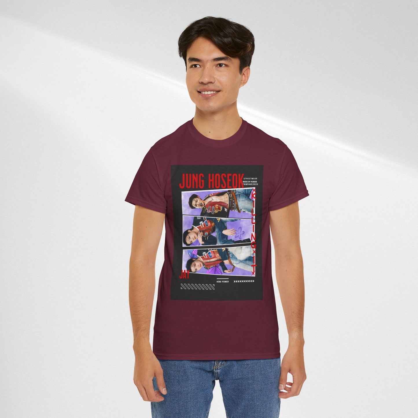 Jung Hoseok Photo Collage Tee — Retro K-Pop Fan Shirt