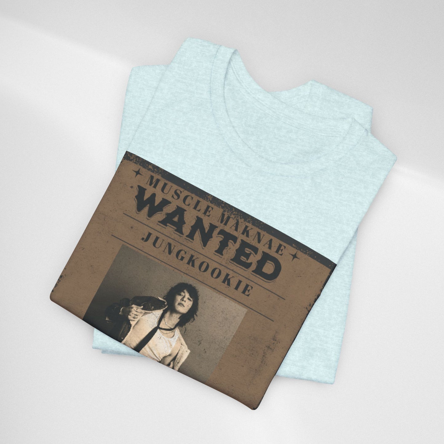 Wanted Poster Tee — 'Jungkook: Causing Global Meltdowns' Vintage K-Pop T-Shirt