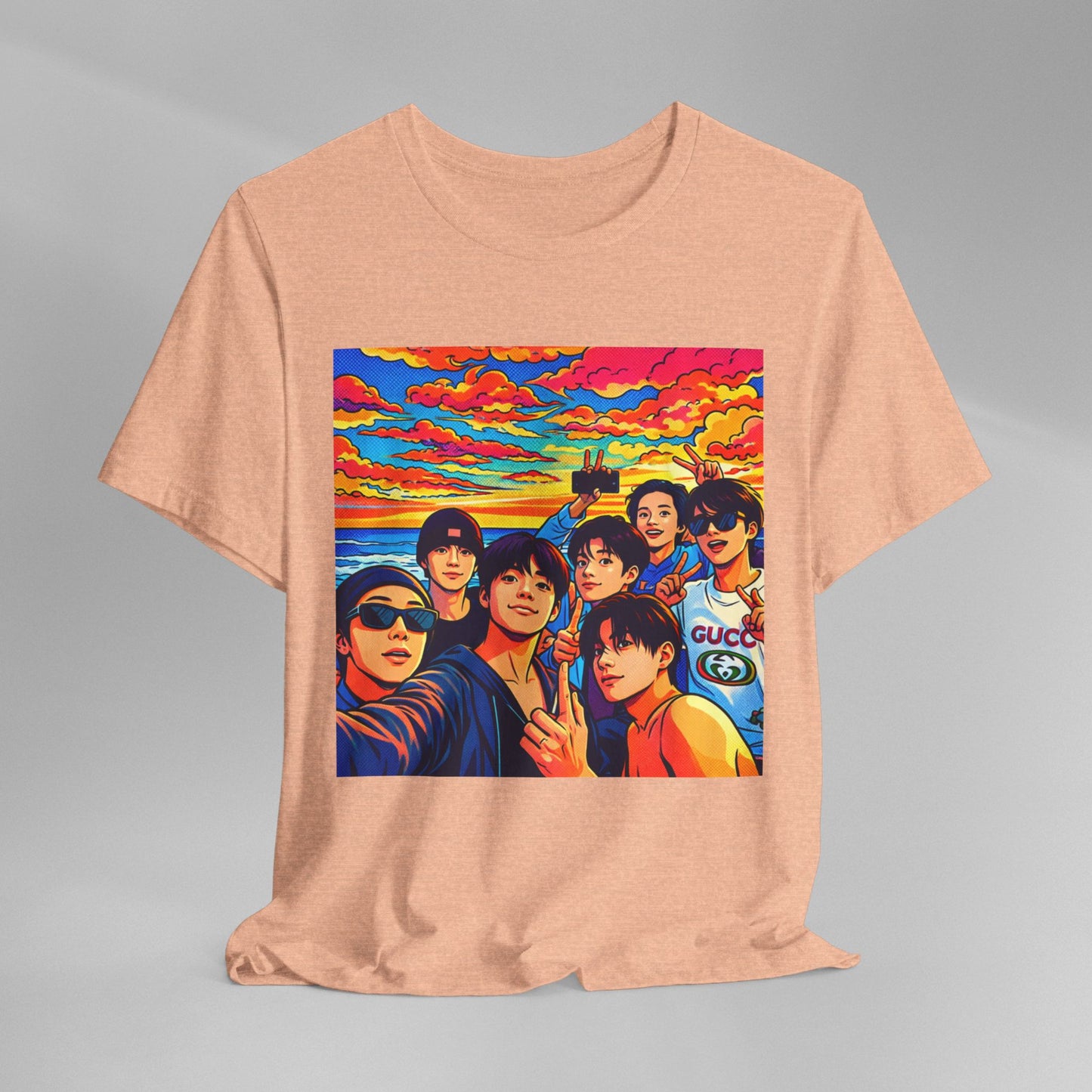 BTS Vibrant Sunset Group Portrait Tee