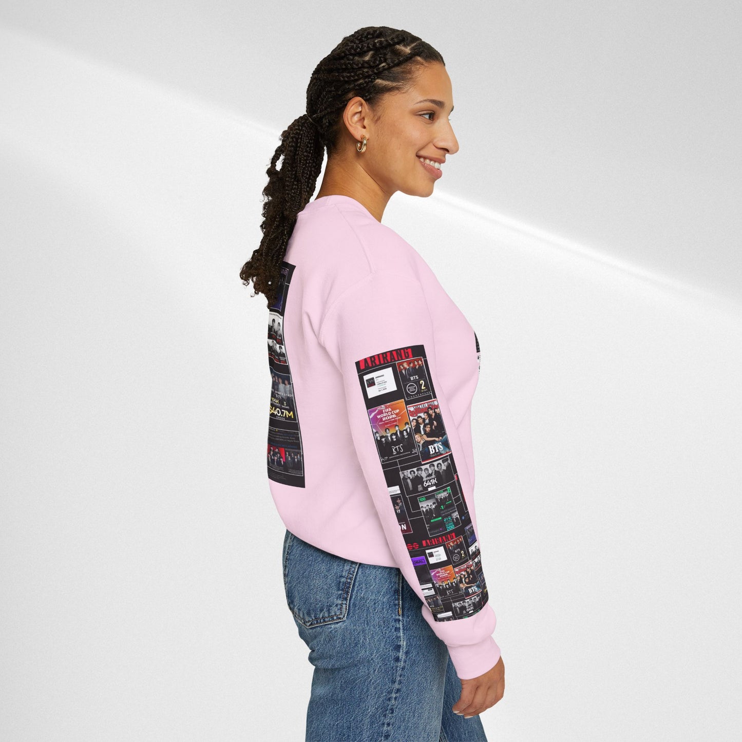 Crewneck Sweatshirt — BTS ARIRANG Collage Graphic Crewneck (Album Posters & Tour Art)