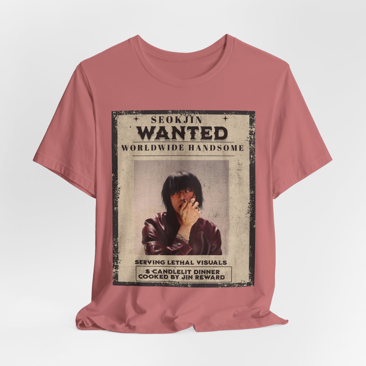 T-Shirt — 'Seokjin Wanted: Worldwide Handsome' Vintage Poster Tee