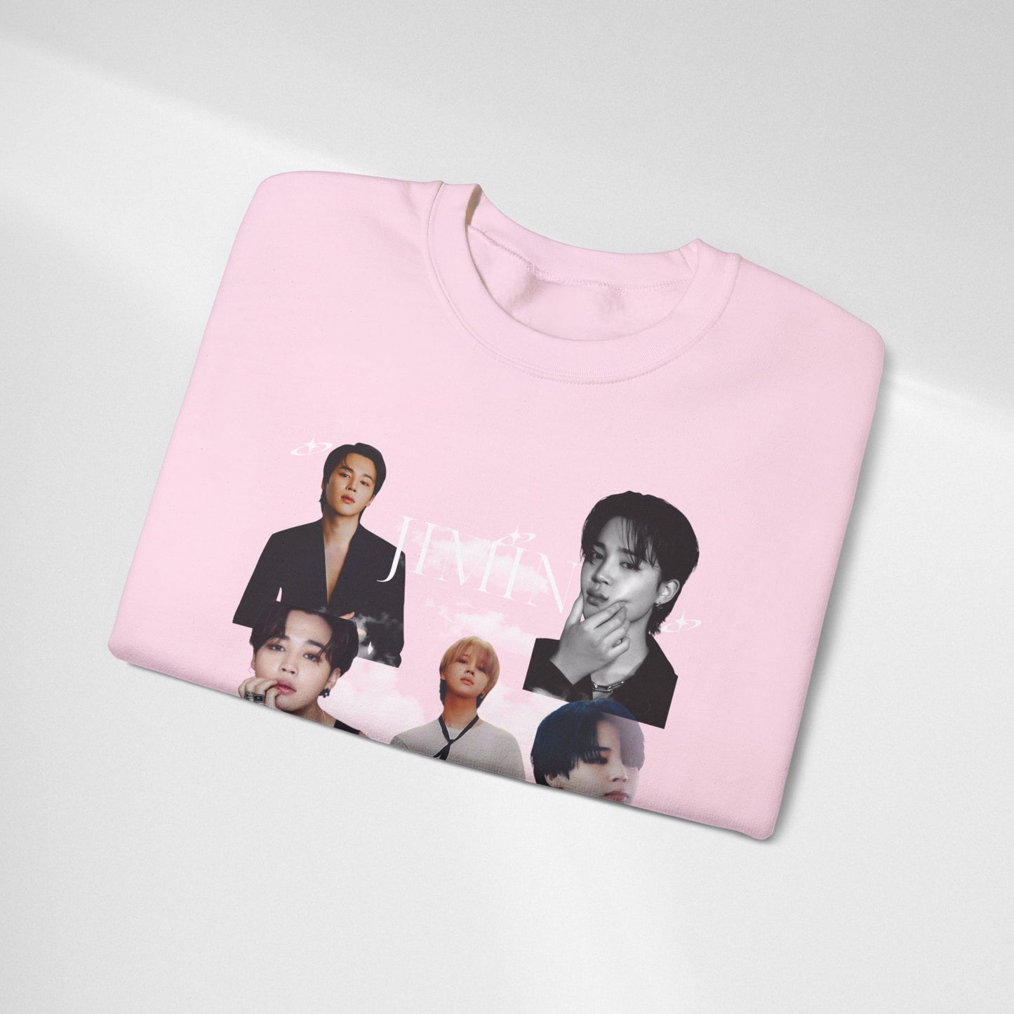 Crewneck Sweatshirt — K-pop JIMIN Collage Pullover (Band Member Design)