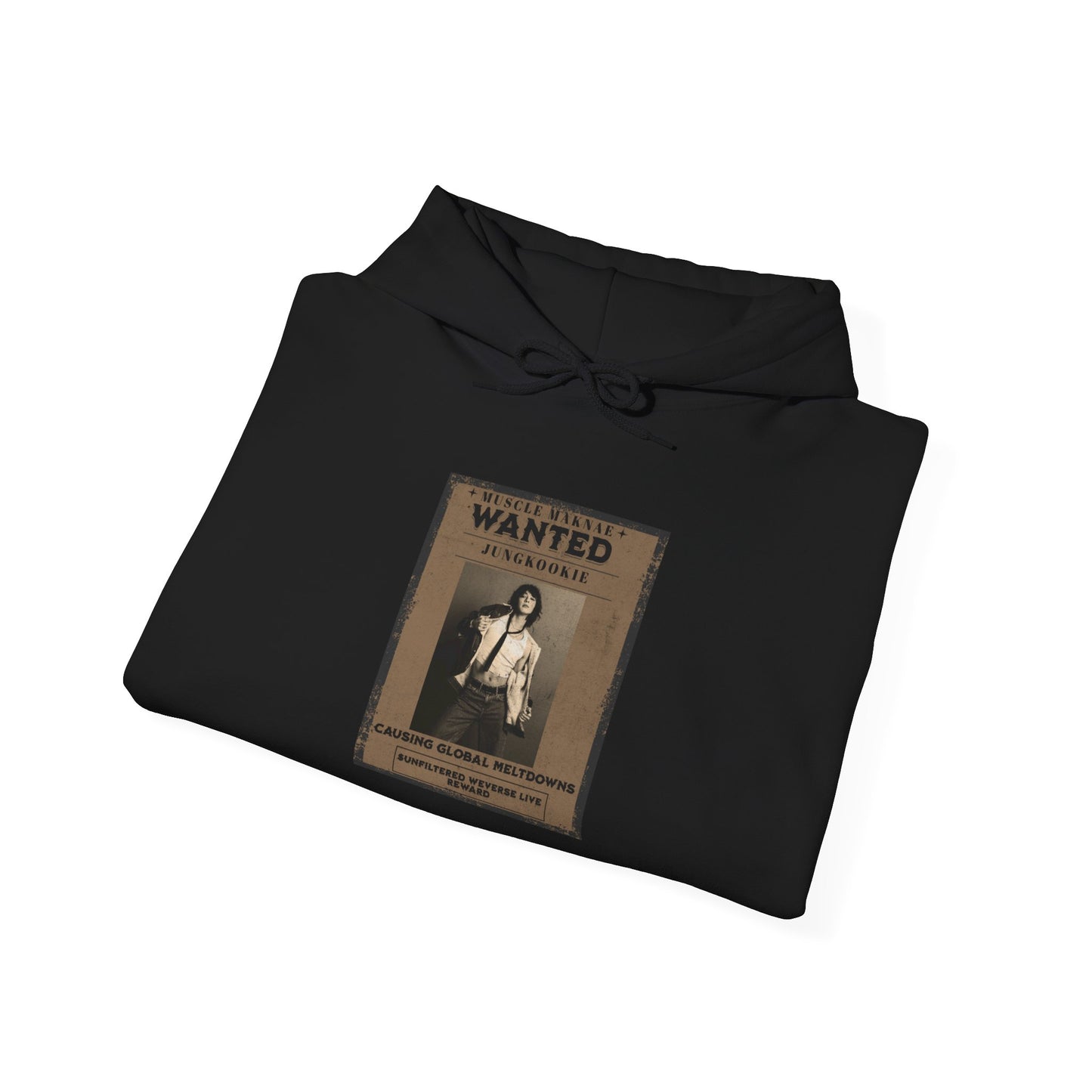 Hoodie — Vintage JK 'WANTED' Poster Graphic Pullover