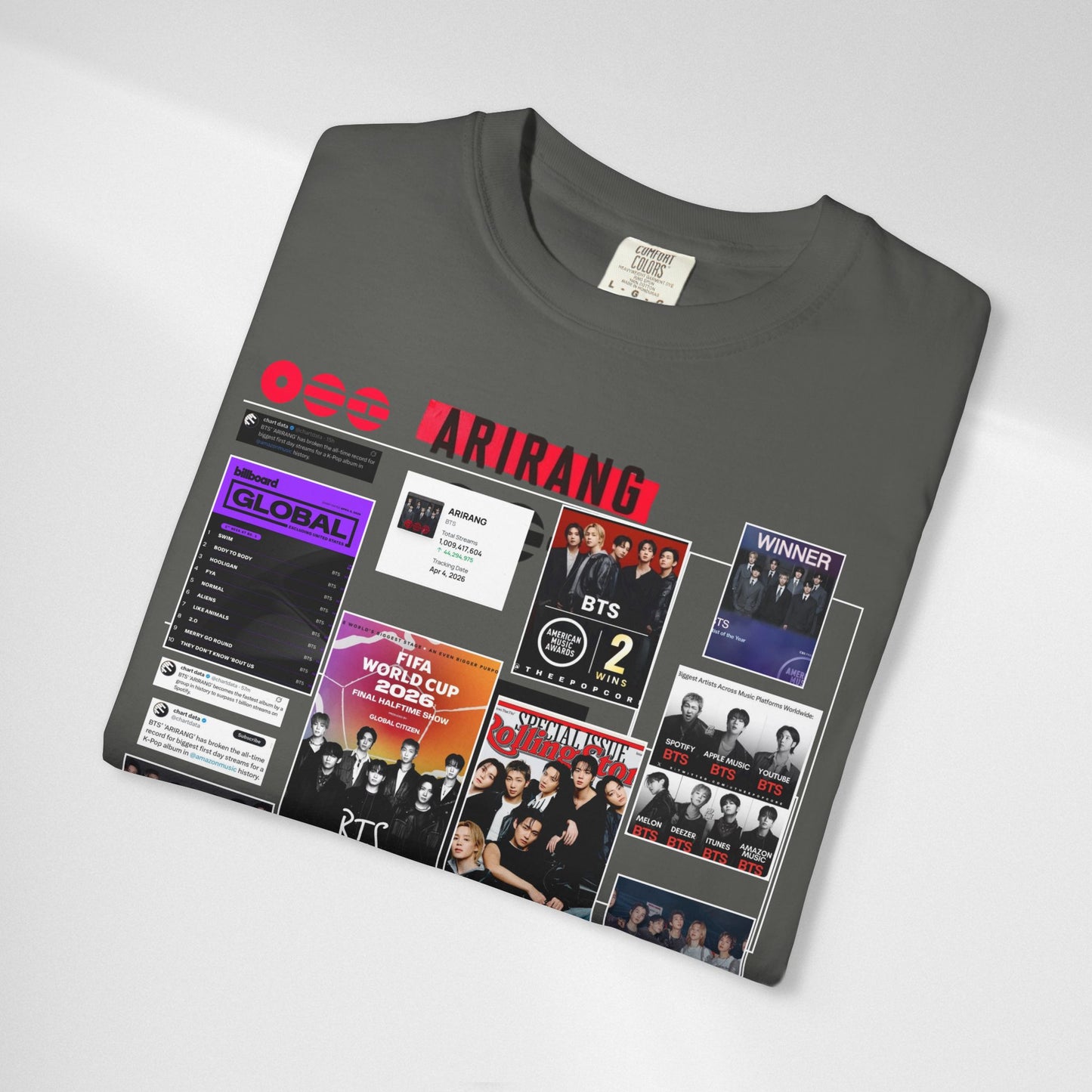 BTS  ARIRANG Collage Graphic T-Shirt — K-Pop Fan Tribute Tee
