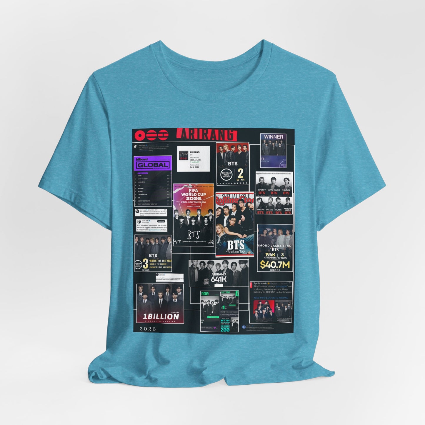 BTS  ARIRANG Collage Graphic Tee — K‑Pop Fan Tribute Shirt