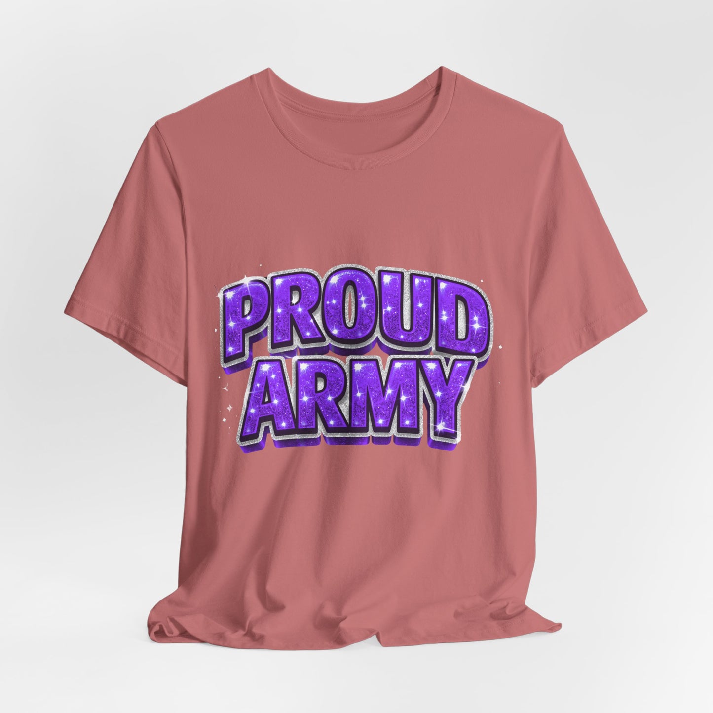 Proud Army T-Shirt — Bold Purple BTS Support Tee