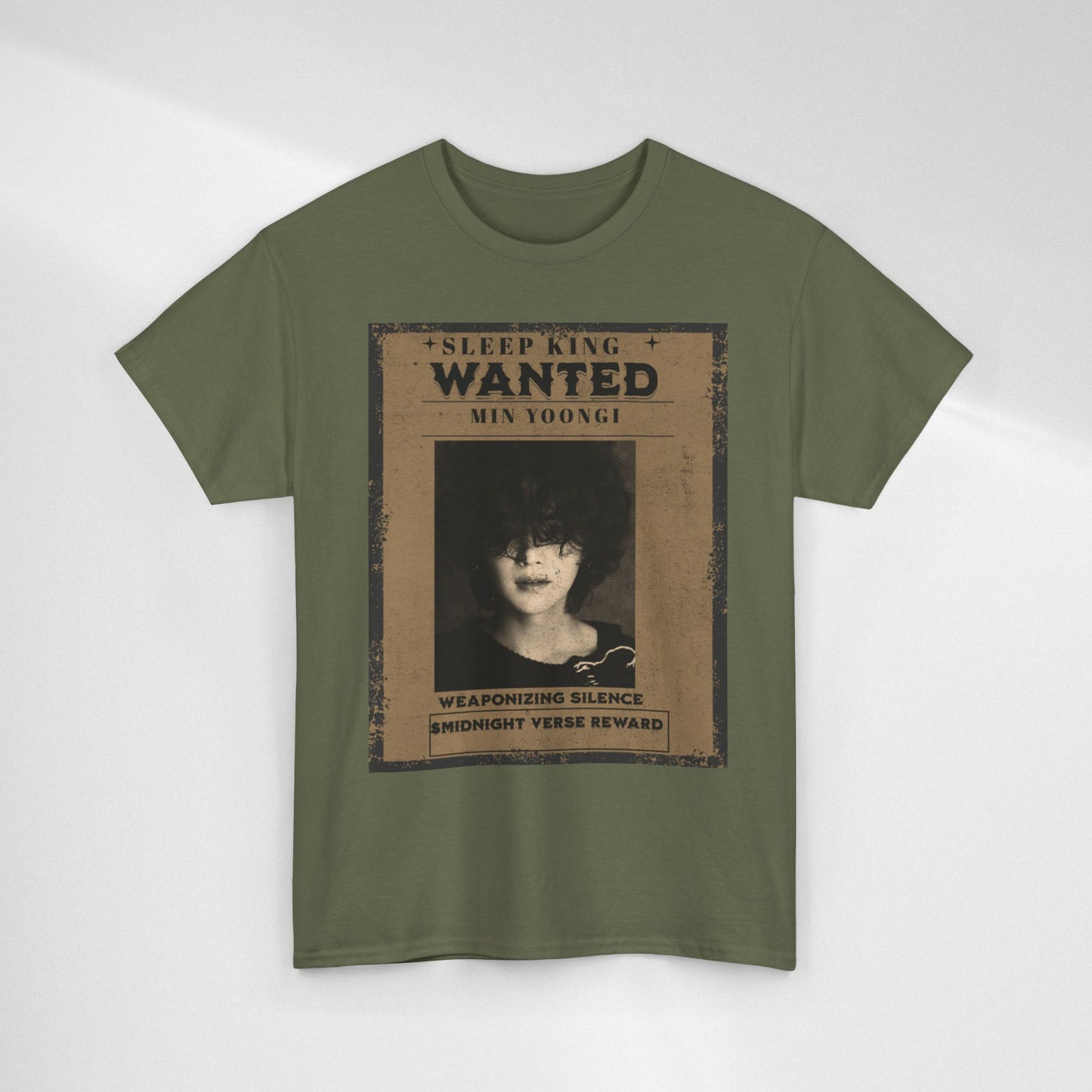 Suga Vintage “Sleeping Wanted” Retro Poster T-Shirt