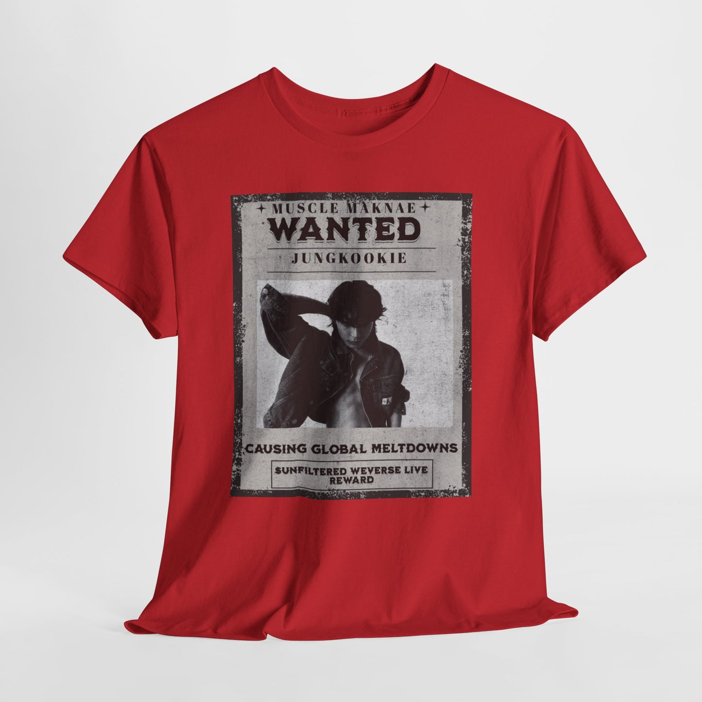 Wanted Poster T-Shirt — "Jungkookie" Vintage K-Pop Graphic Tee