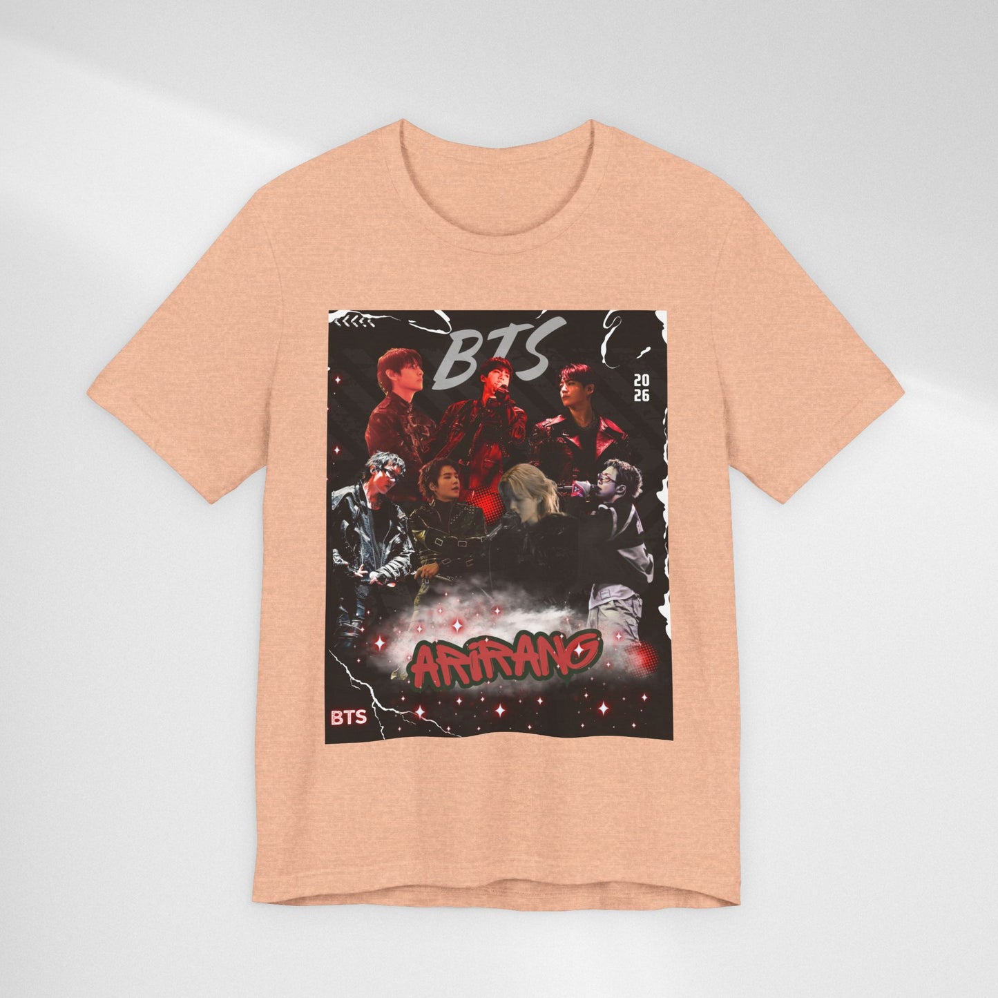 BTS ARIRANG Band Graphic Tee — 'BTS ARMY' Retro Concert Poster Shirt