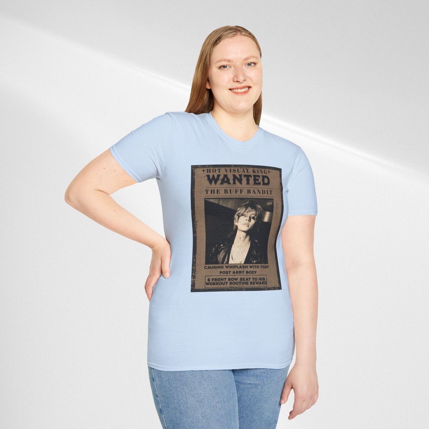 Wanted V Poster Graphic T-Shirt — "The Ruff Bandit" Vintage Western Mugshot Tee