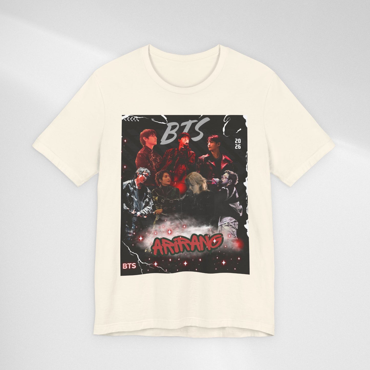 BTS ARIRANG Band Graphic Tee — 'BTS ARMY' Retro Concert Poster Shirt