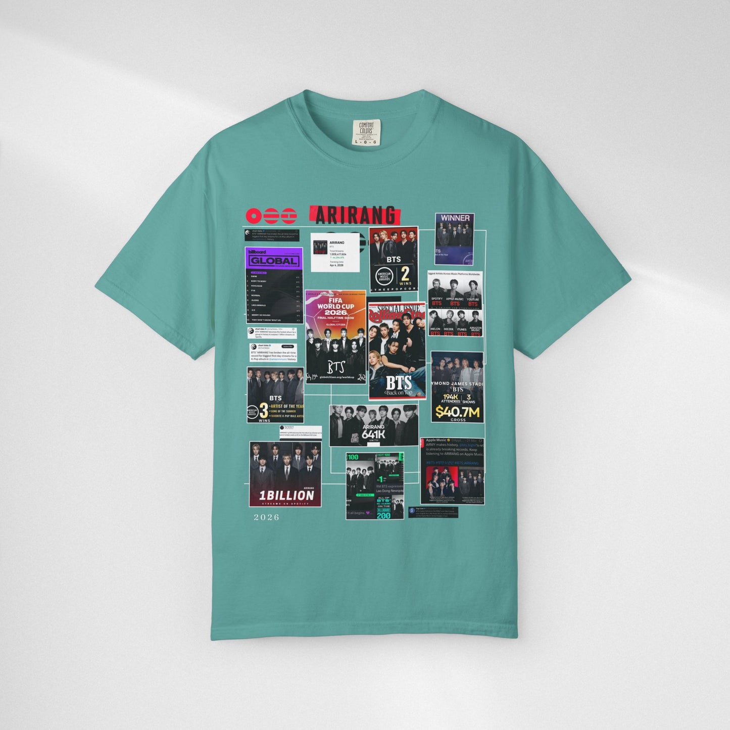 BTS  ARIRANG Collage Graphic T-Shirt — K-Pop Fan Tribute Tee