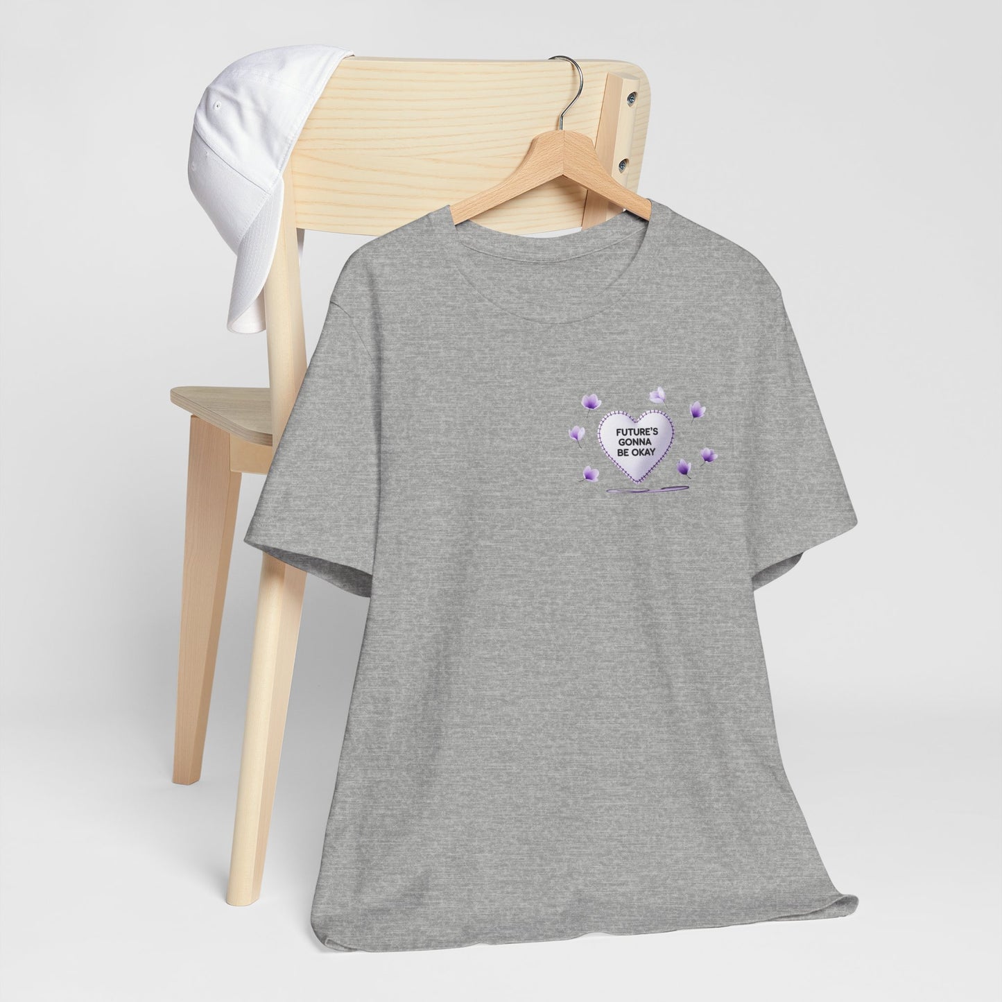 Future's Gonna Be Okay T-Shirt — Purple Heart Positive Graphic Tee