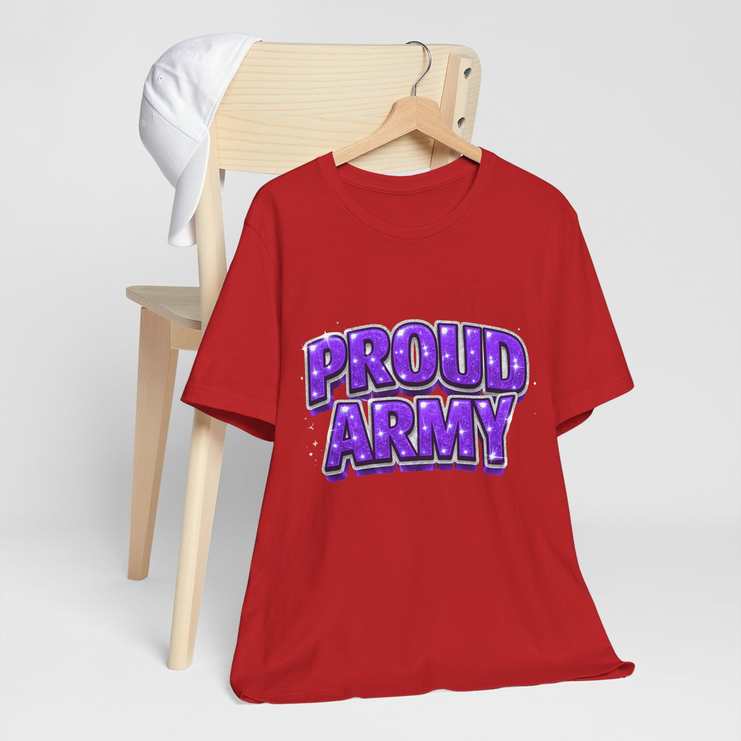 Proud Army T-Shirt — Bold Purple BTS Support Tee