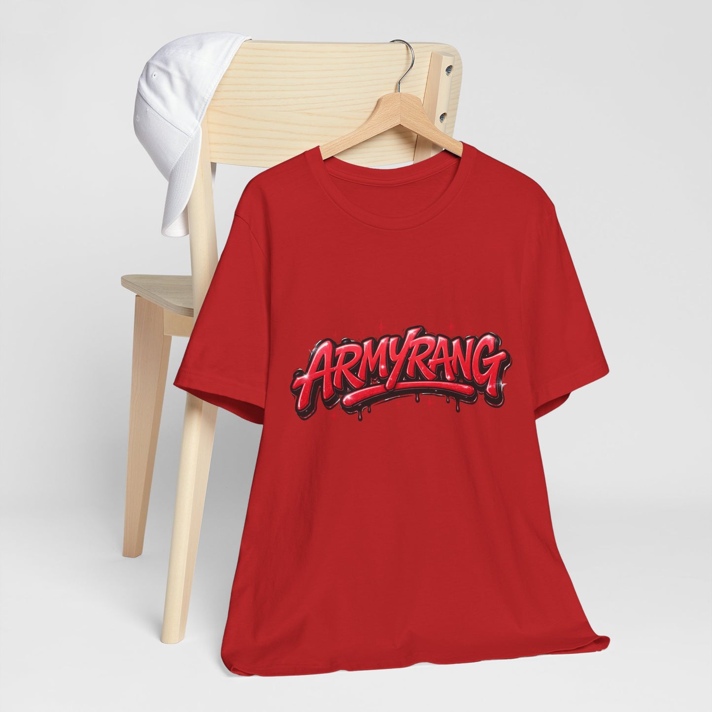 BTS T-Shirt — 'ARMYRANG' Red Graffiti Logo Tee