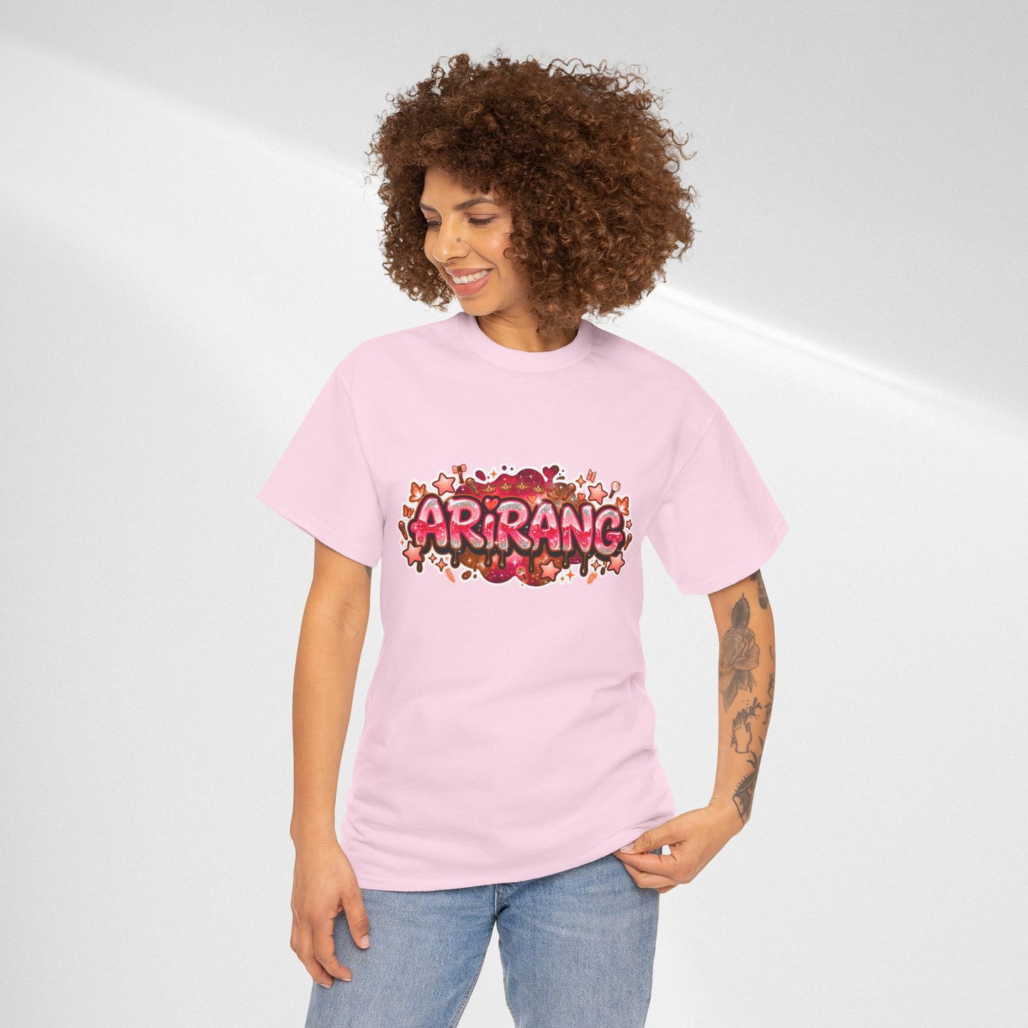 BTS Arirang Floral Graphic Tee - Korean Music Tribute Shirt