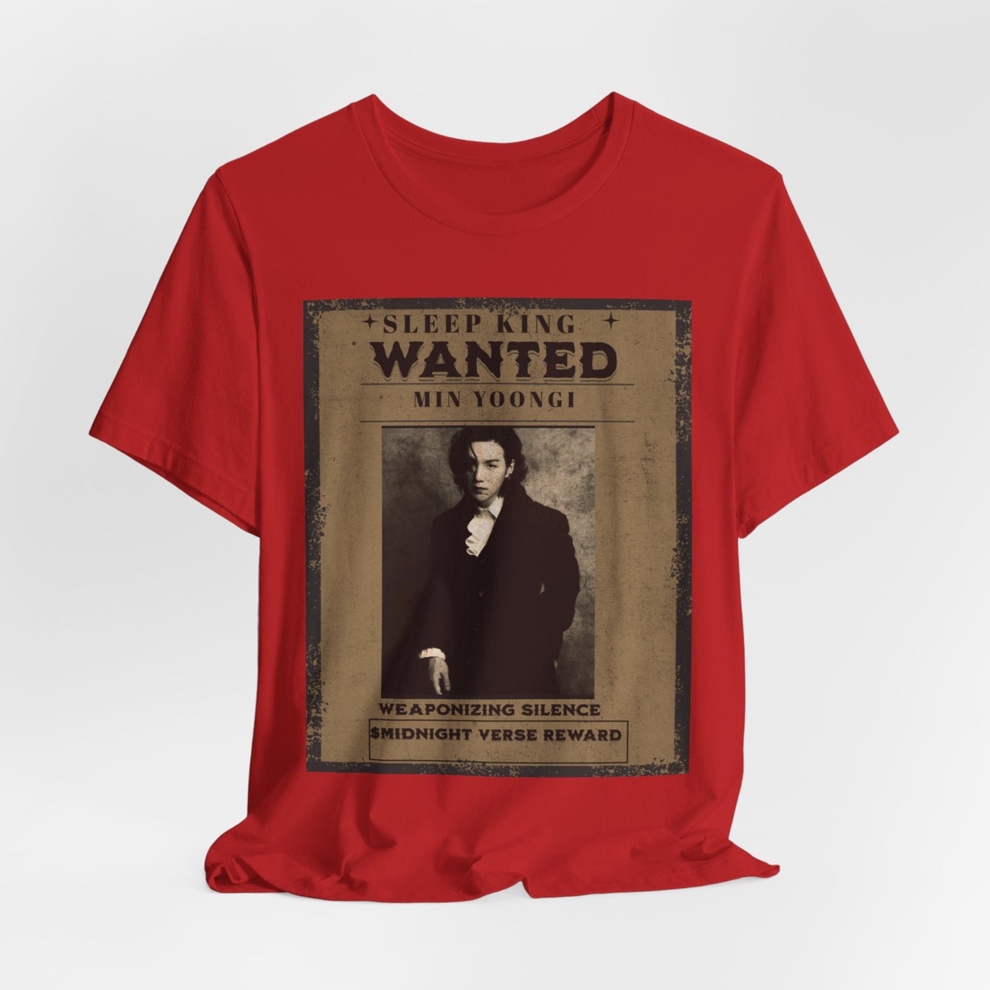 Sleep King Wanted Tee — Vintage 'Min Yoongi' Poster Shirt