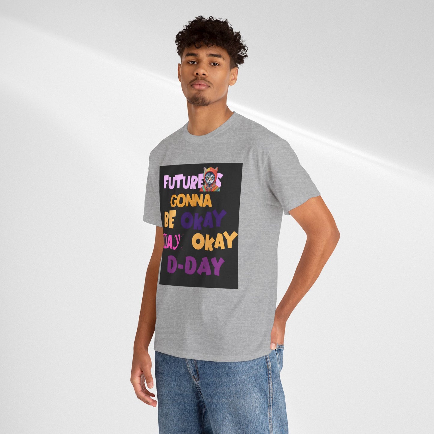 Future's Gonna Be Okay D-Day T-Shirt — Positive Retro Graphic Tee