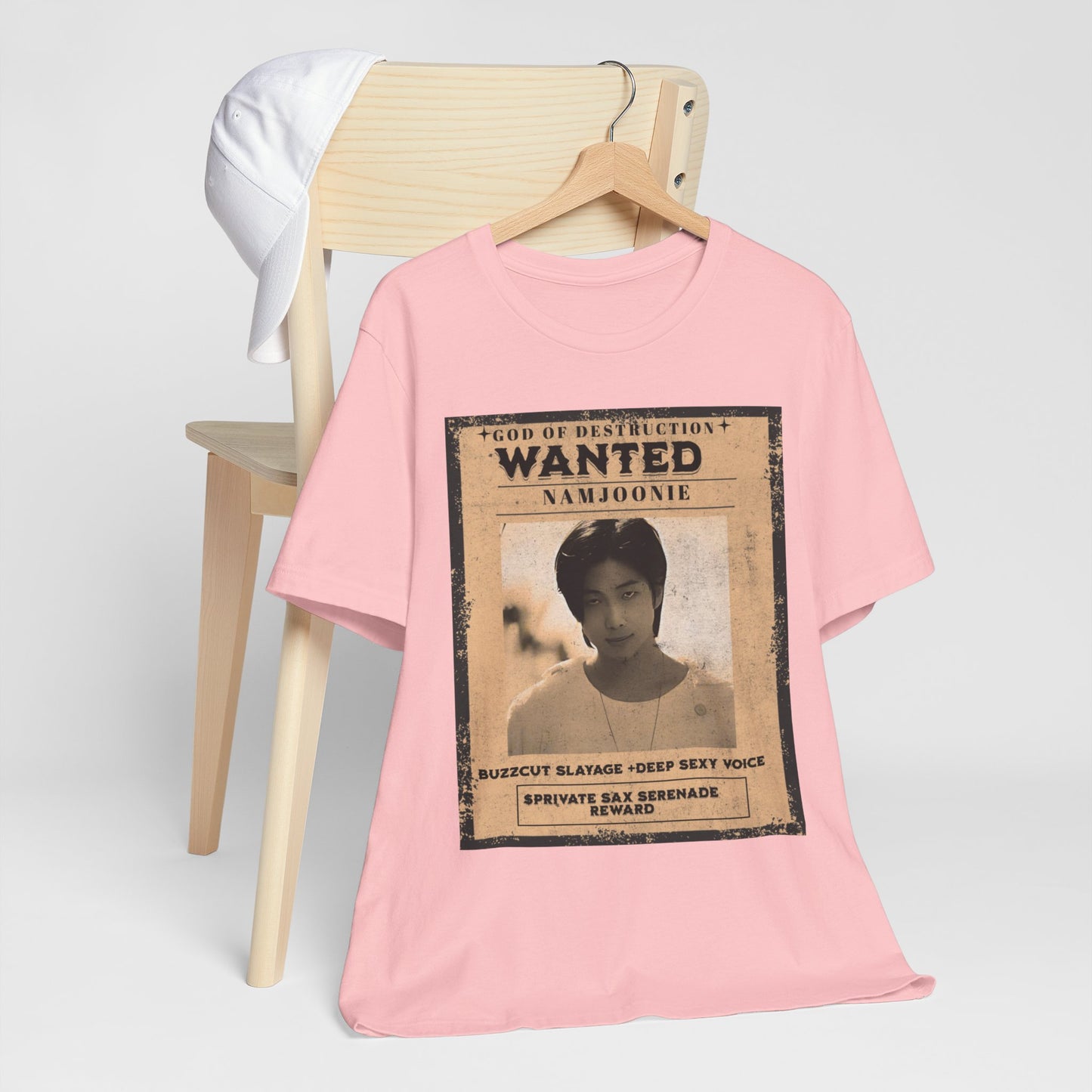 T-Shirt — Vintage 'Wanted: Namjoonie' Photo Tee (K-Pop Fan Poster Style)