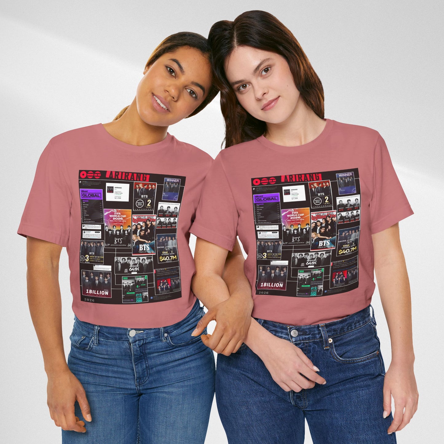 BTS  ARIRANG Collage Graphic Tee — K‑Pop Fan Tribute Shirt