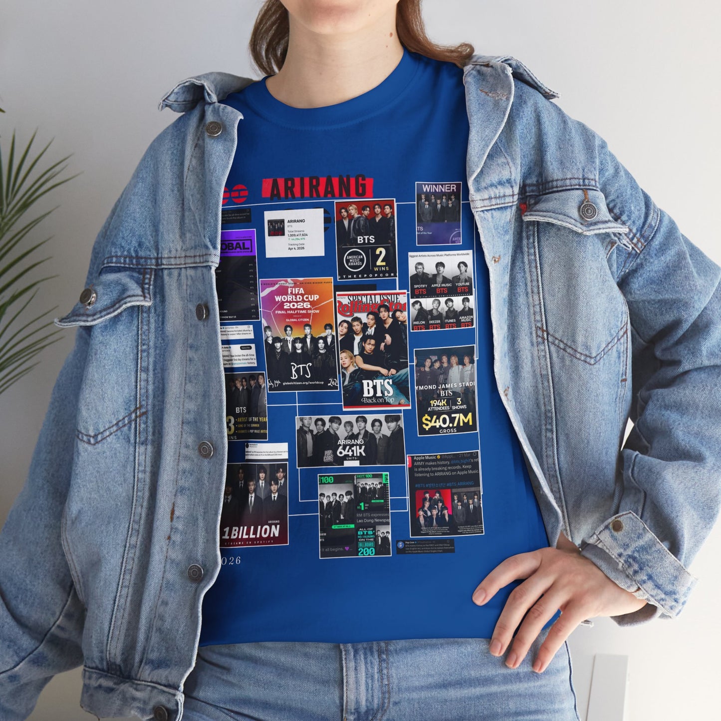 BTS ARIRANG Collage Tee — Iconic Albums & Milestones Graphic T-Shirt