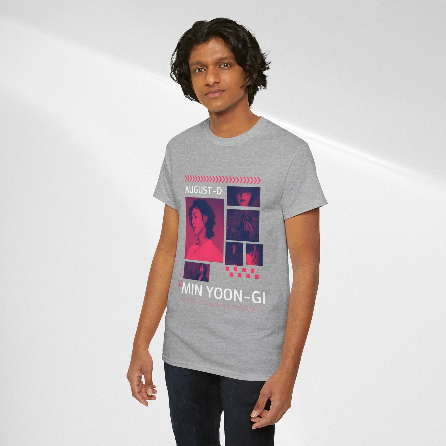 Min Yoon-Gi Photo Grid Tee — K‑Pop BTS August‑D Fan Shirt