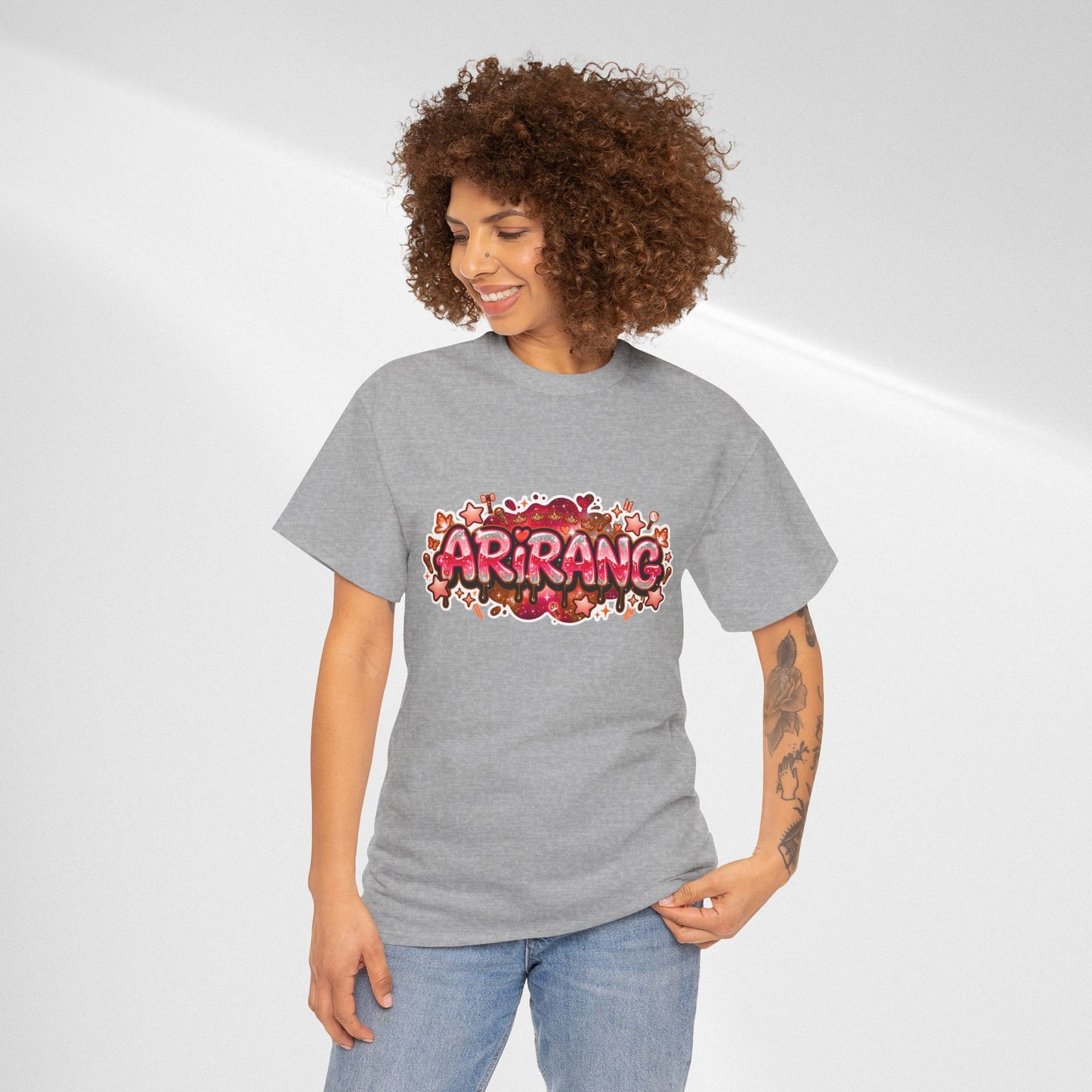 BTS Arirang Floral Graphic Tee - Korean Music Tribute Shirt