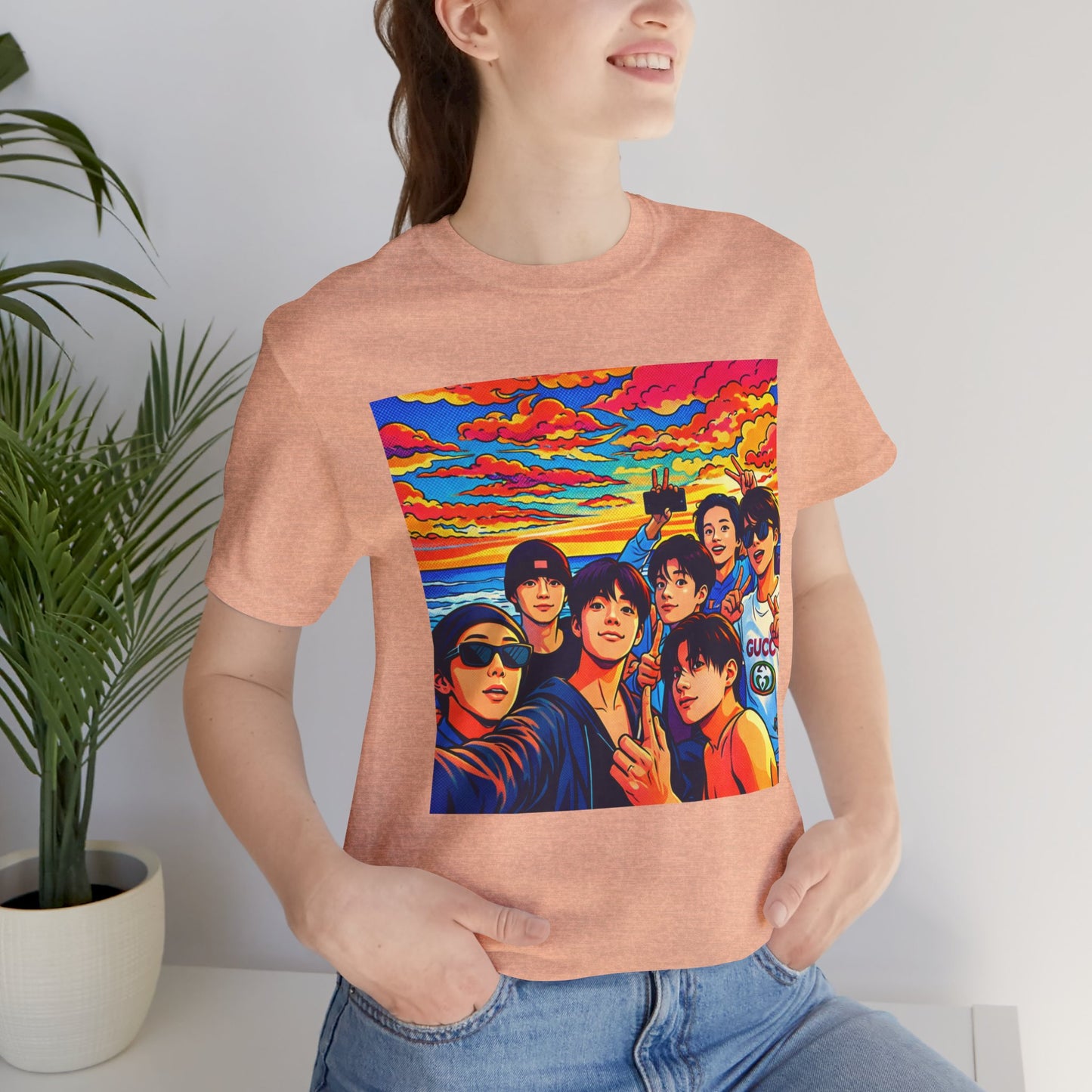 BTS Vibrant Sunset Group Portrait Tee