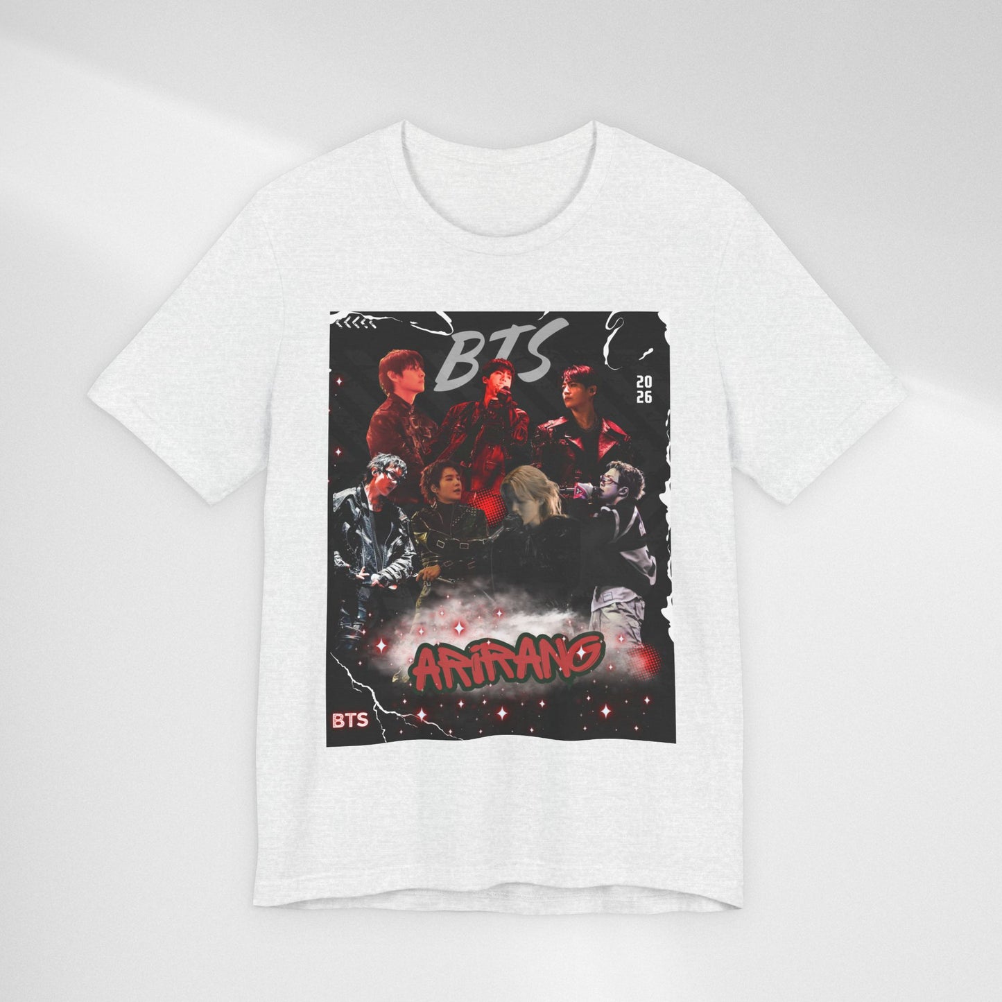 BTS ARIRANG Band Graphic Tee — 'BTS ARMY' Retro Concert Poster Shirt
