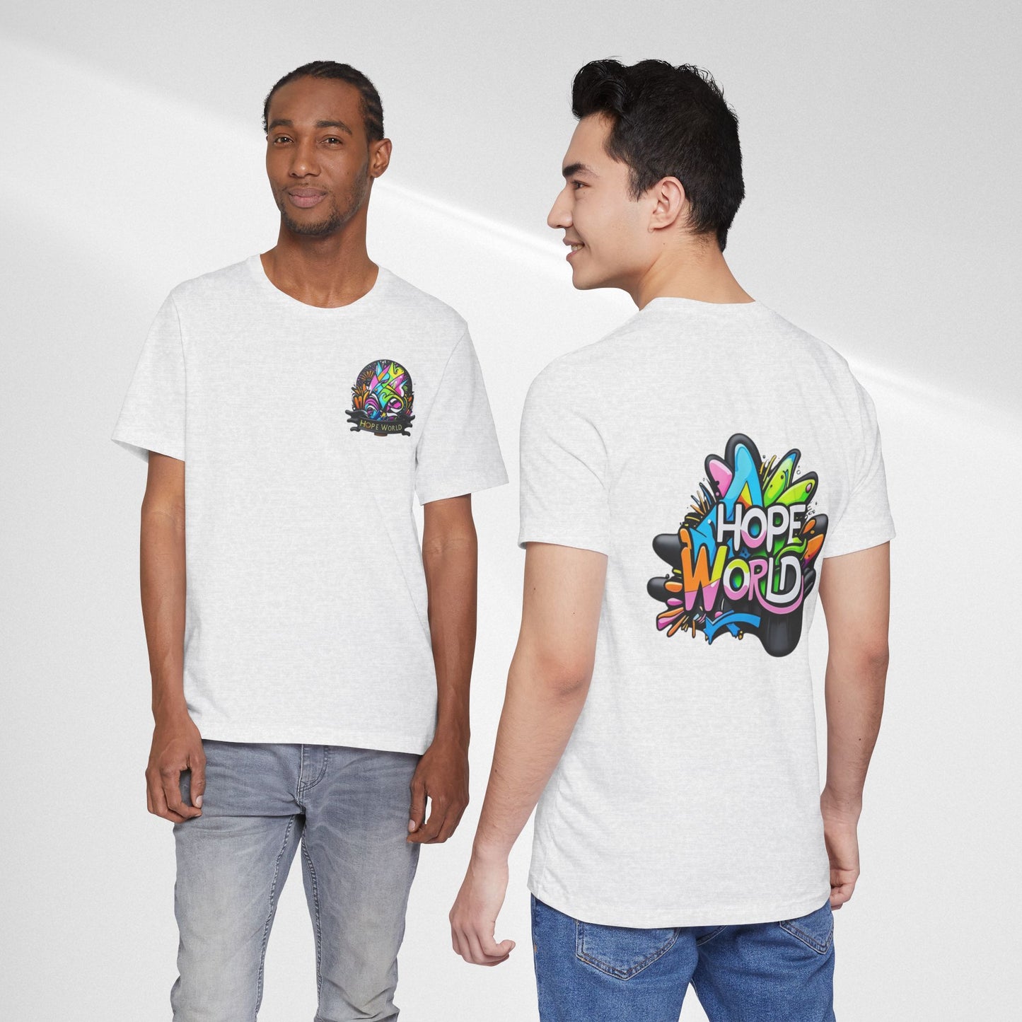 Hope World Graphic Tee — Colorful Graffiti BTS-Inspired Shirt