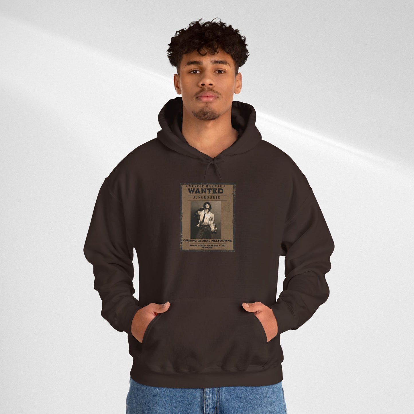 Hoodie — Vintage JK 'WANTED' Poster Graphic Pullover