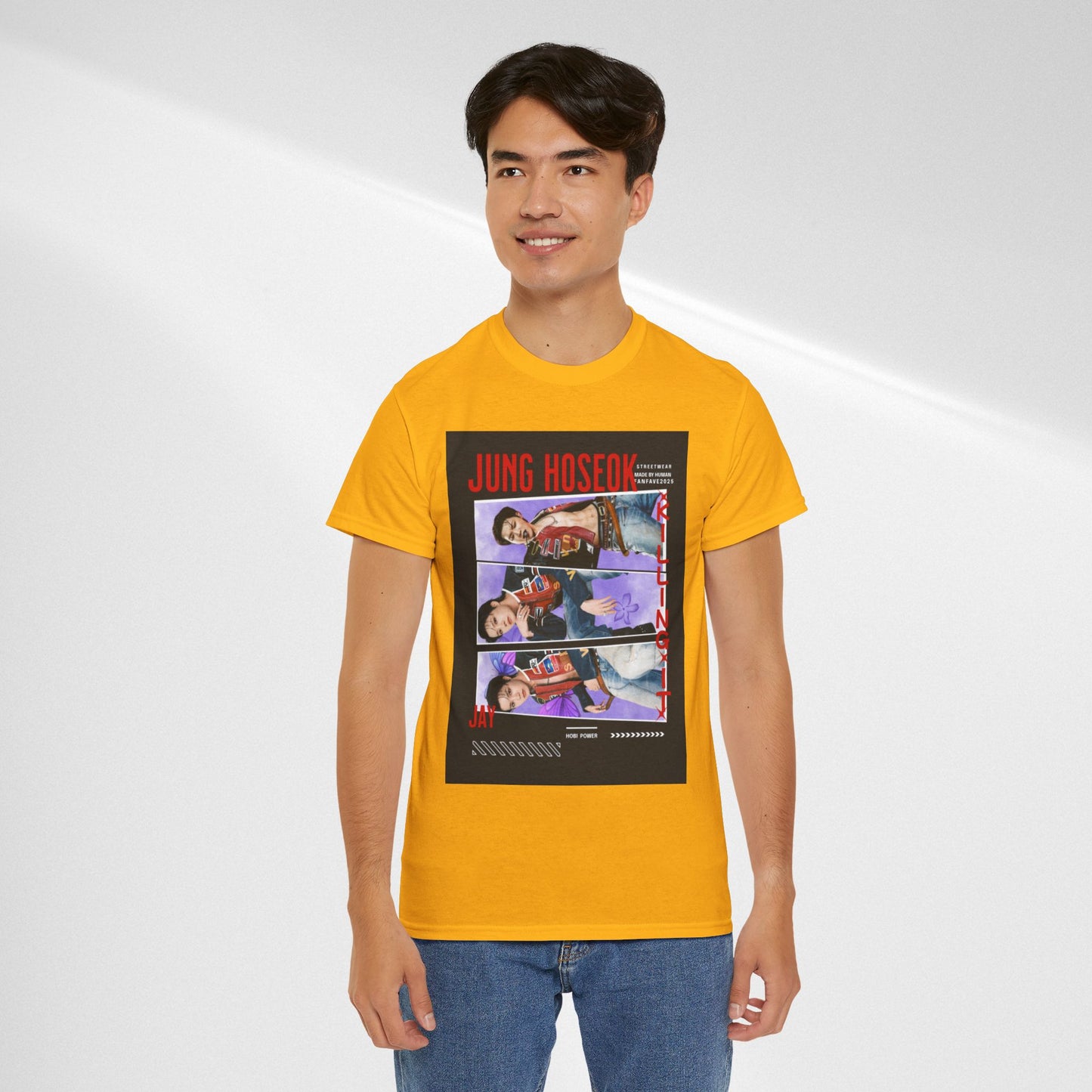 Jung Hoseok Photo Collage Tee — Retro K-Pop Fan Shirt