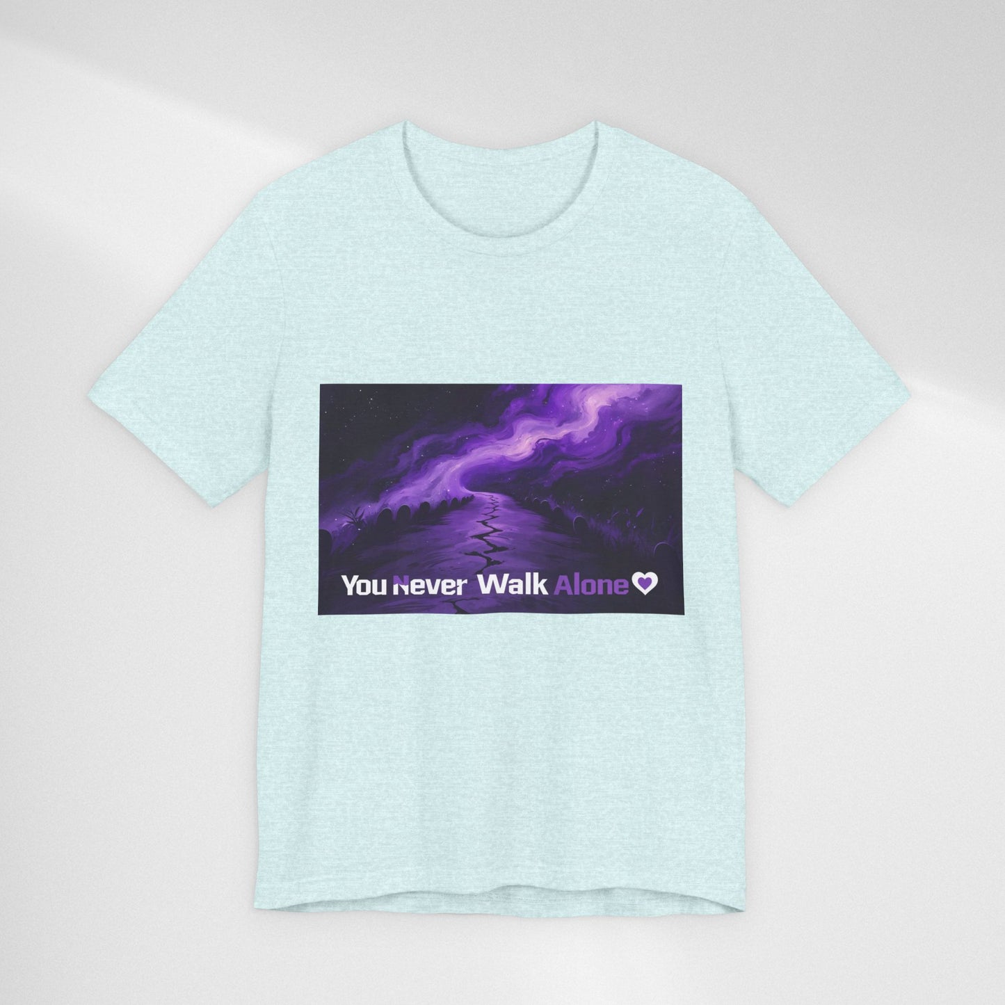 You Never Walk Alone Tee — Purple Night Stairway Graphic T‑Shirt