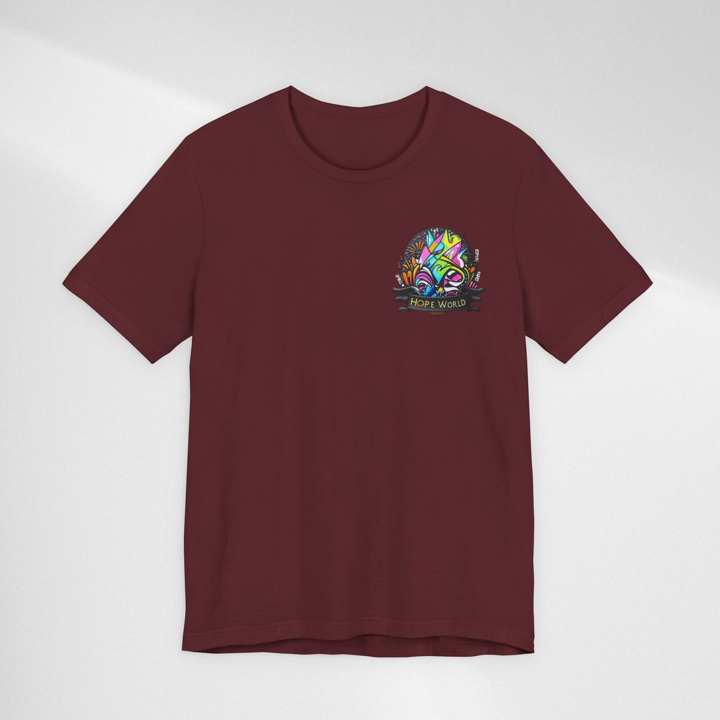 Hope World Graphic Tee — Colorful Graffiti BTS-Inspired Shirt