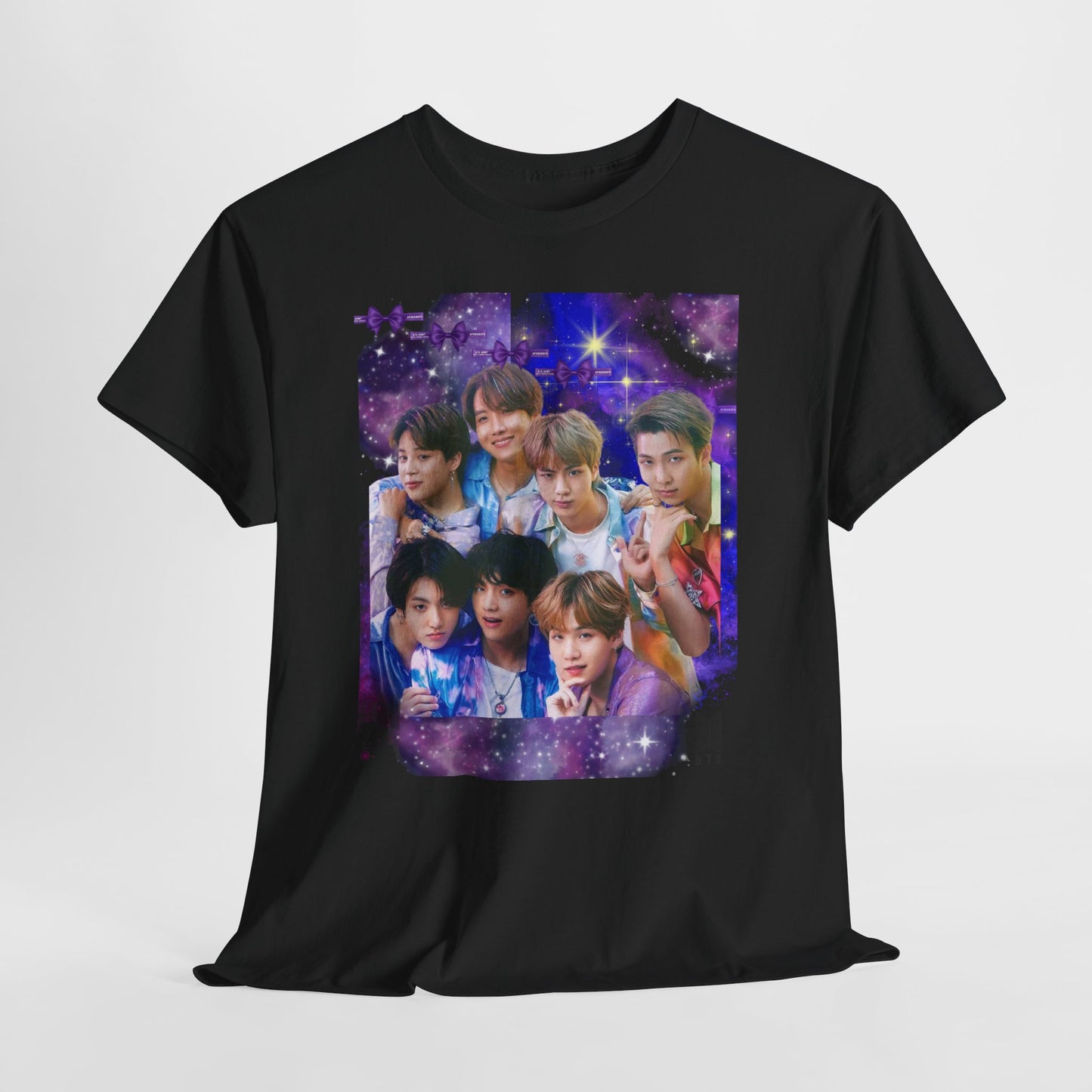 BTS Collage Tee — Purple Dream Photo Graphic T-Shirt