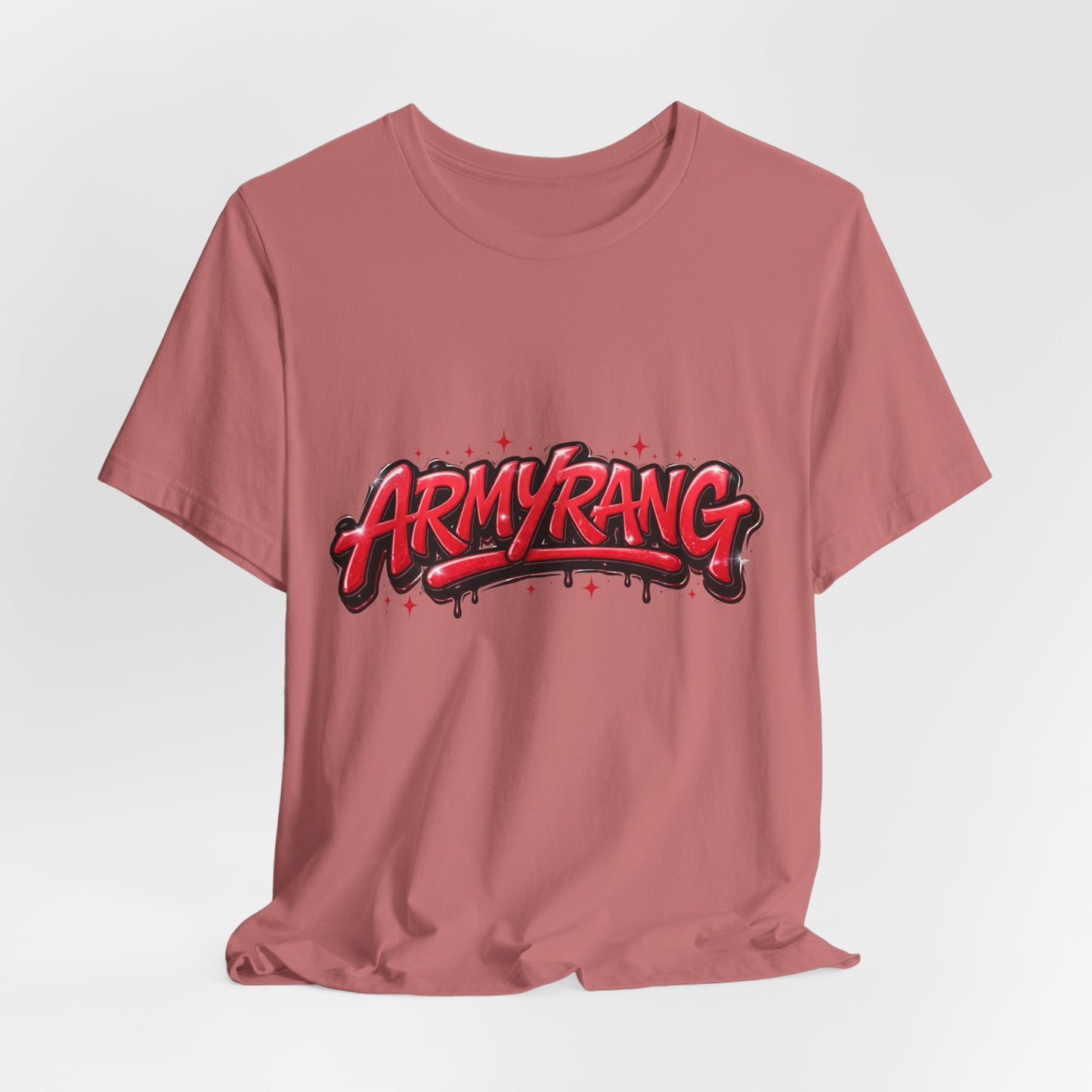BTS T-Shirt — 'ARMYRANG' Red Graffiti Logo Tee