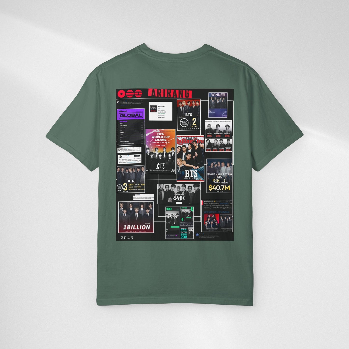 BTS  ARIRANG Collage Graphic T-Shirt — K-Pop Fan Tribute Tee