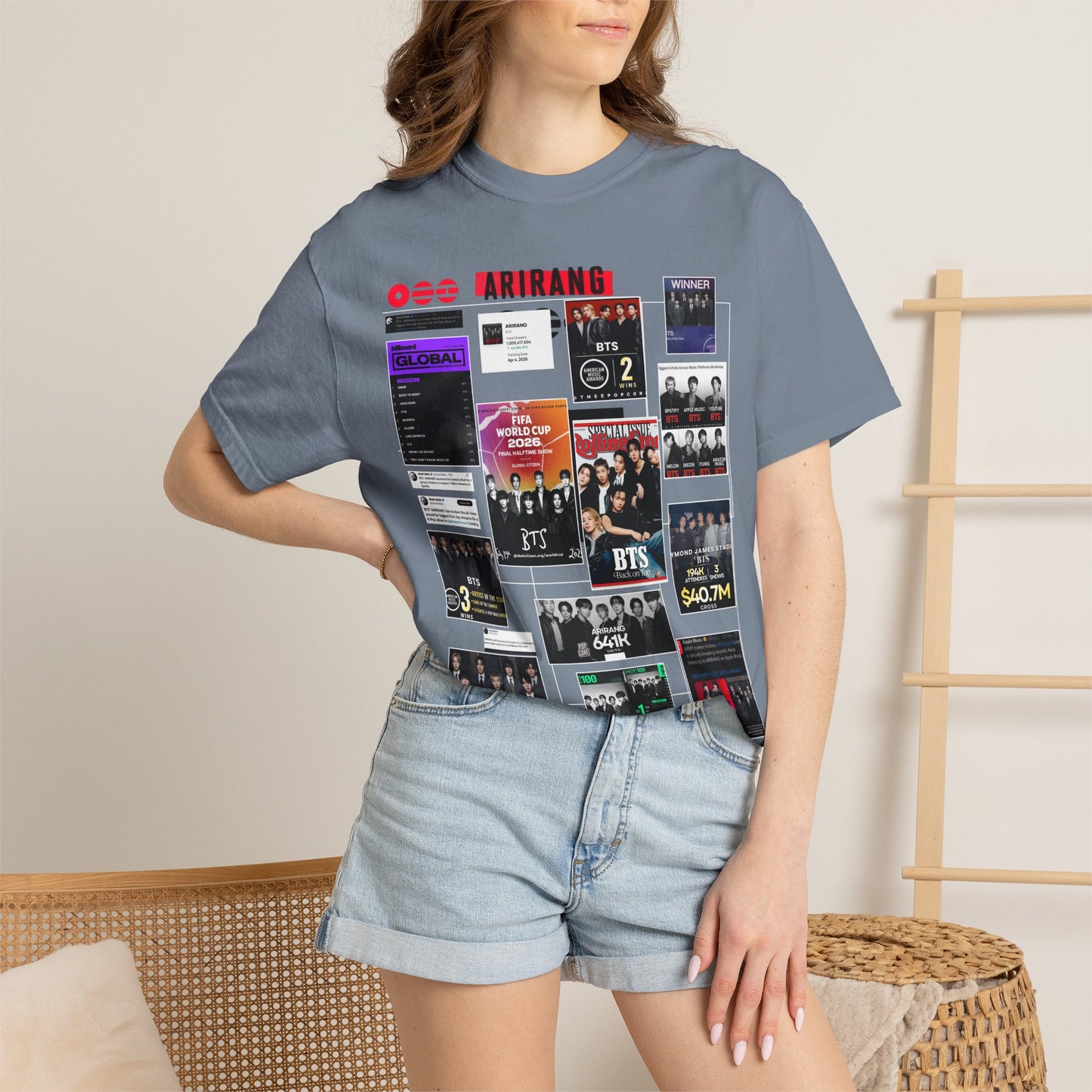 BTS  ARIRANG Collage Graphic T-Shirt — K-Pop Fan Tribute Tee