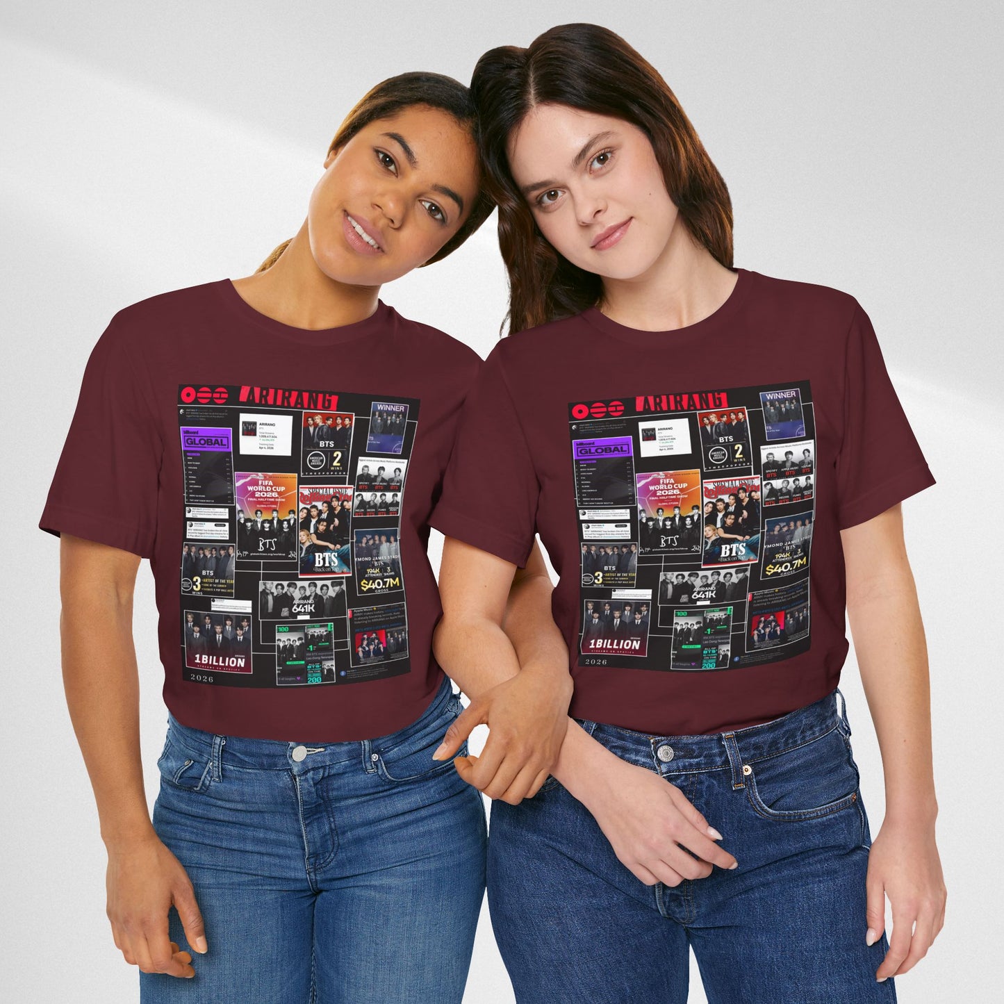 BTS  ARIRANG Collage Graphic Tee — K‑Pop Fan Tribute Shirt
