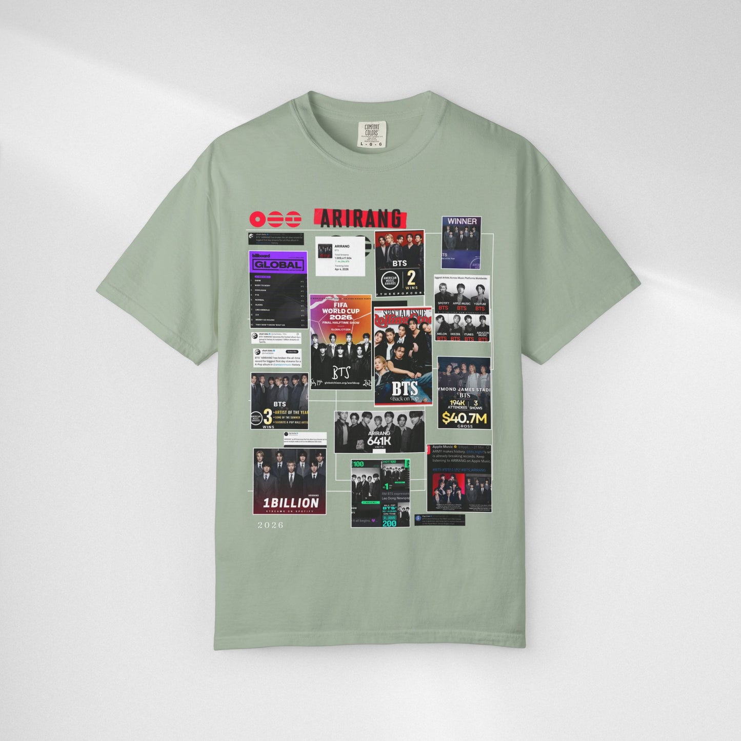 BTS  ARIRANG Collage Graphic T-Shirt — K-Pop Fan Tribute Tee